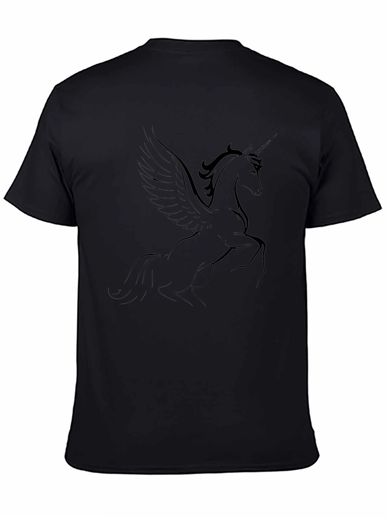 Unicorn Graphic Black T-Shirt