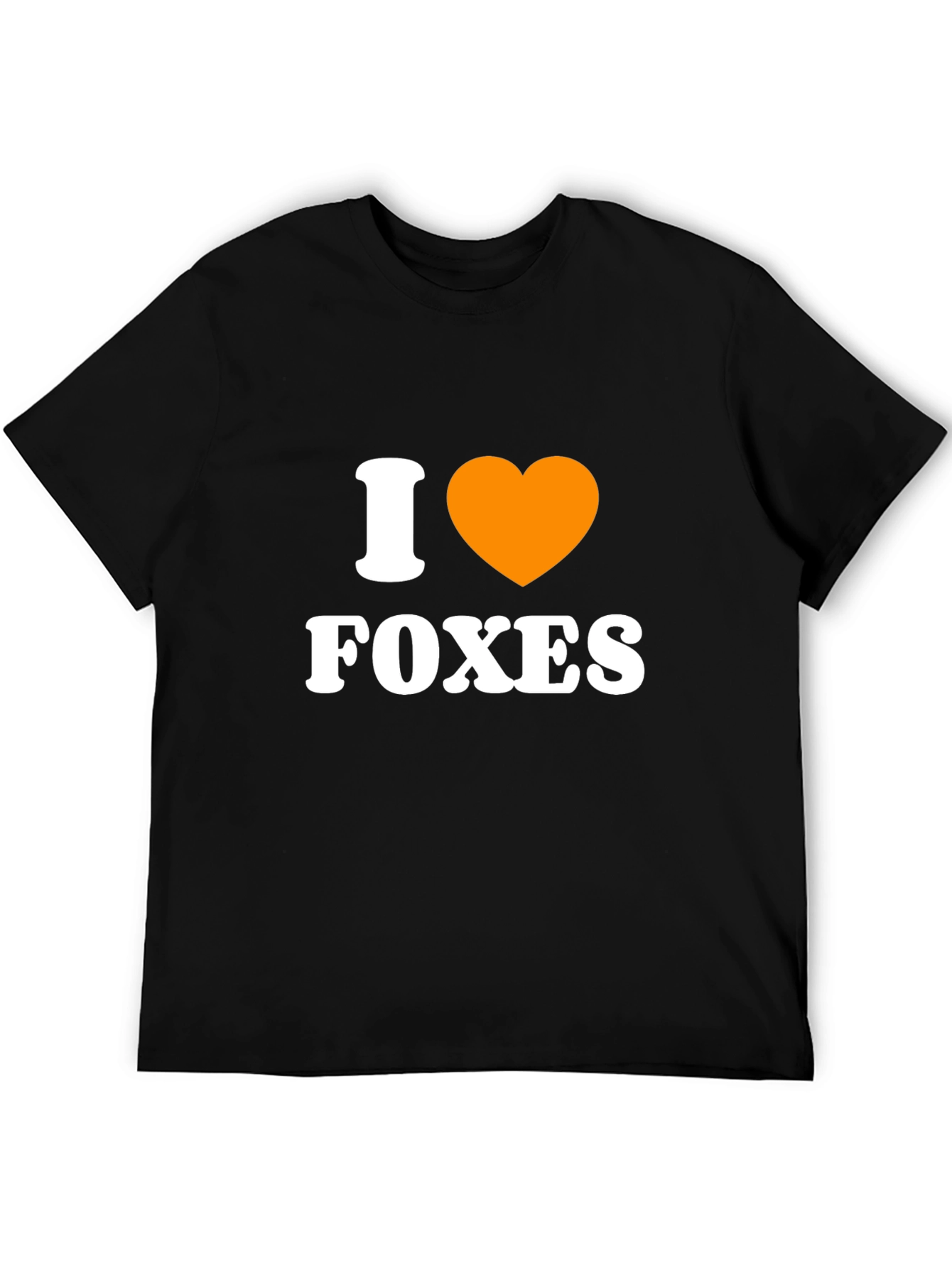 I Heart Foxes Black Graphic Tee