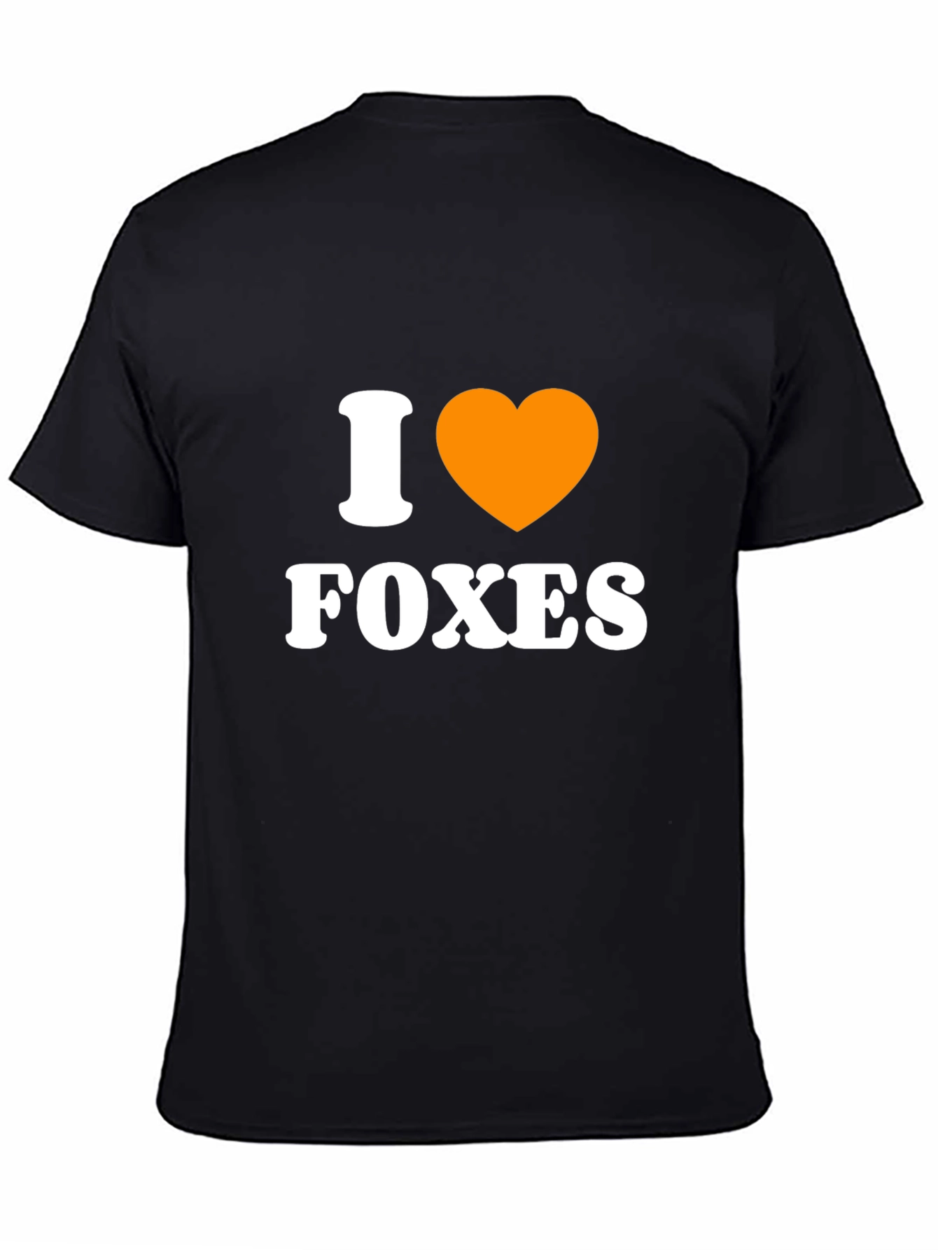 I Heart Foxes Black Graphic Tee