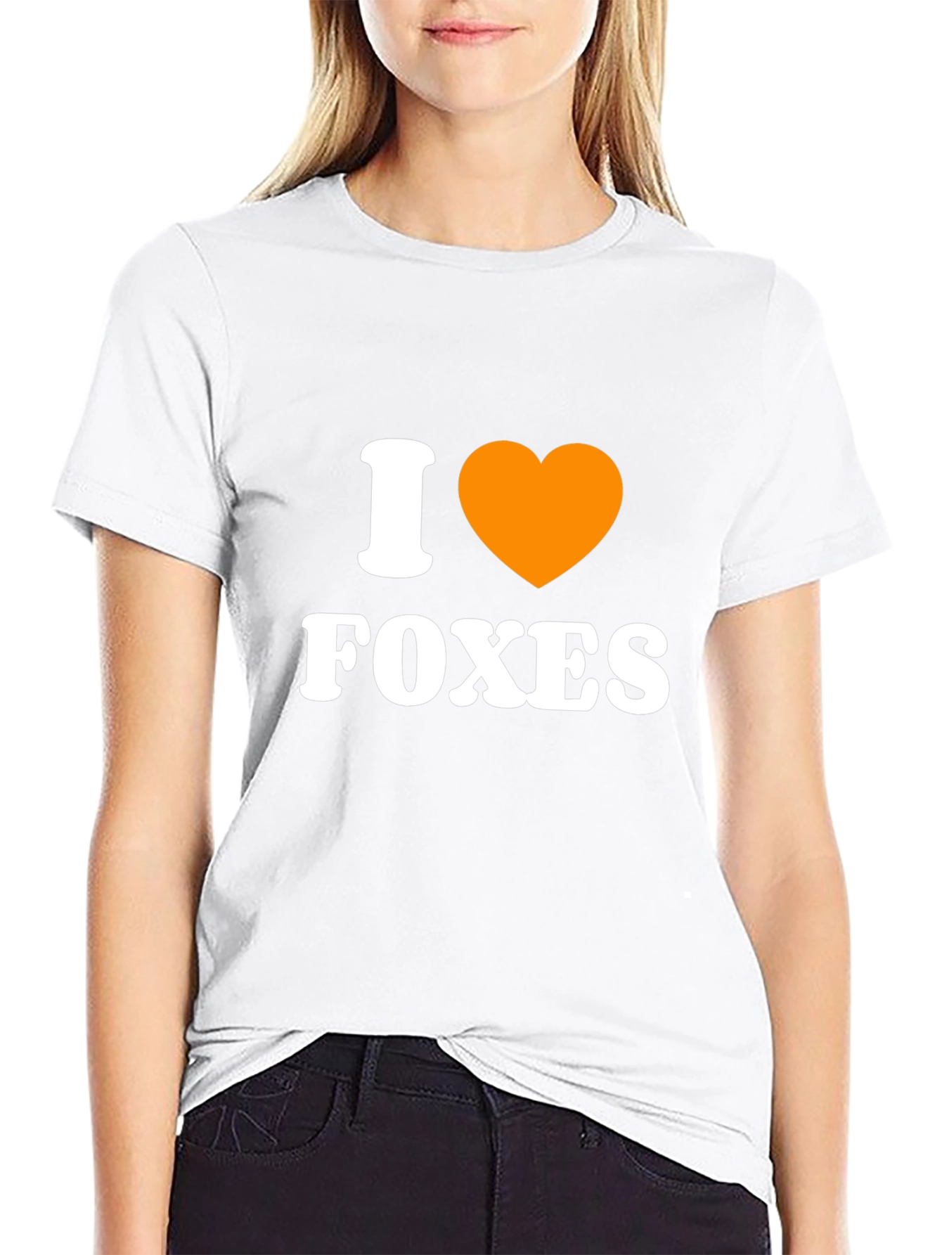 I Heart Foxes Black Graphic Tee