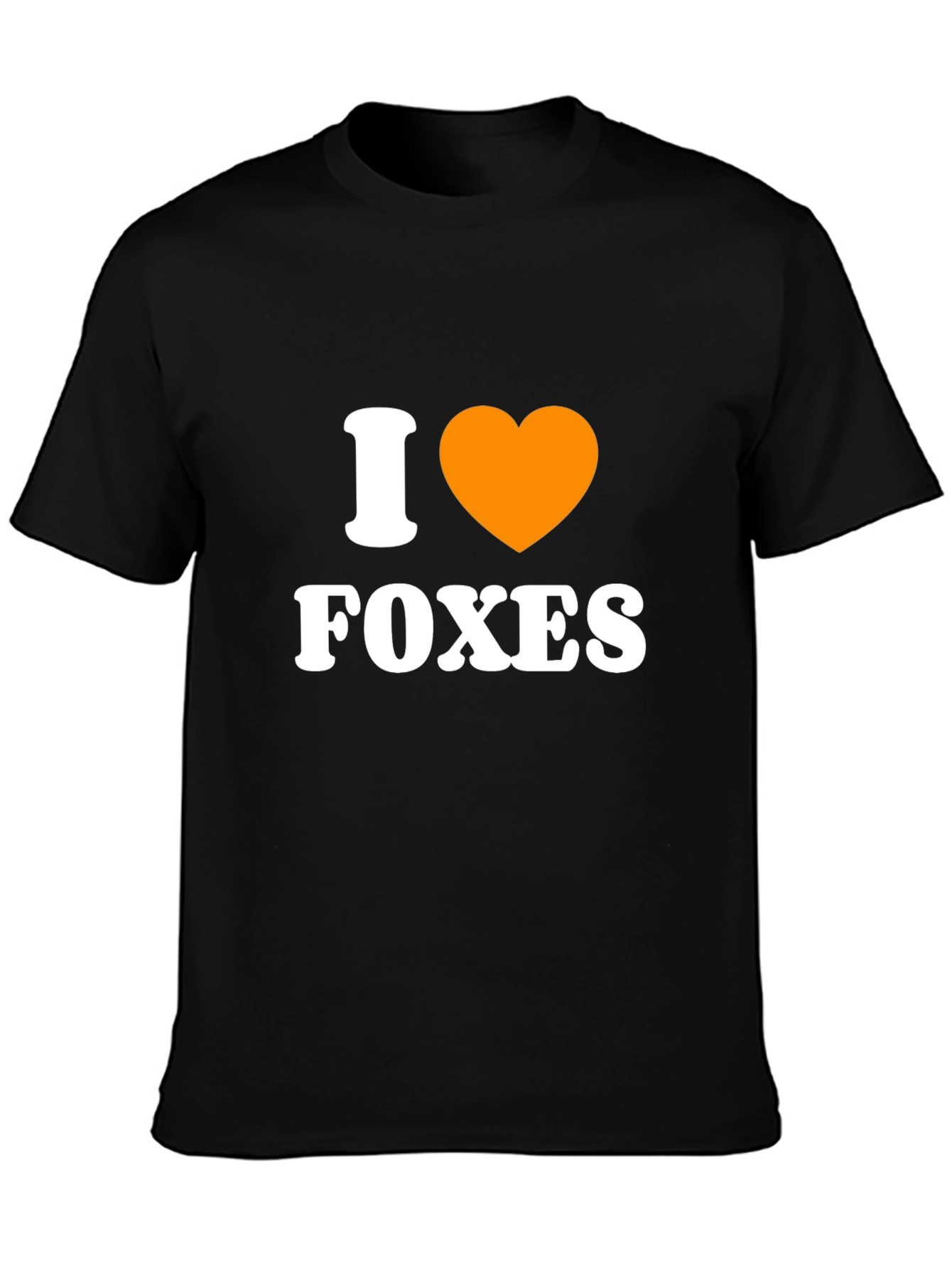 I Heart Foxes Black Graphic Tee