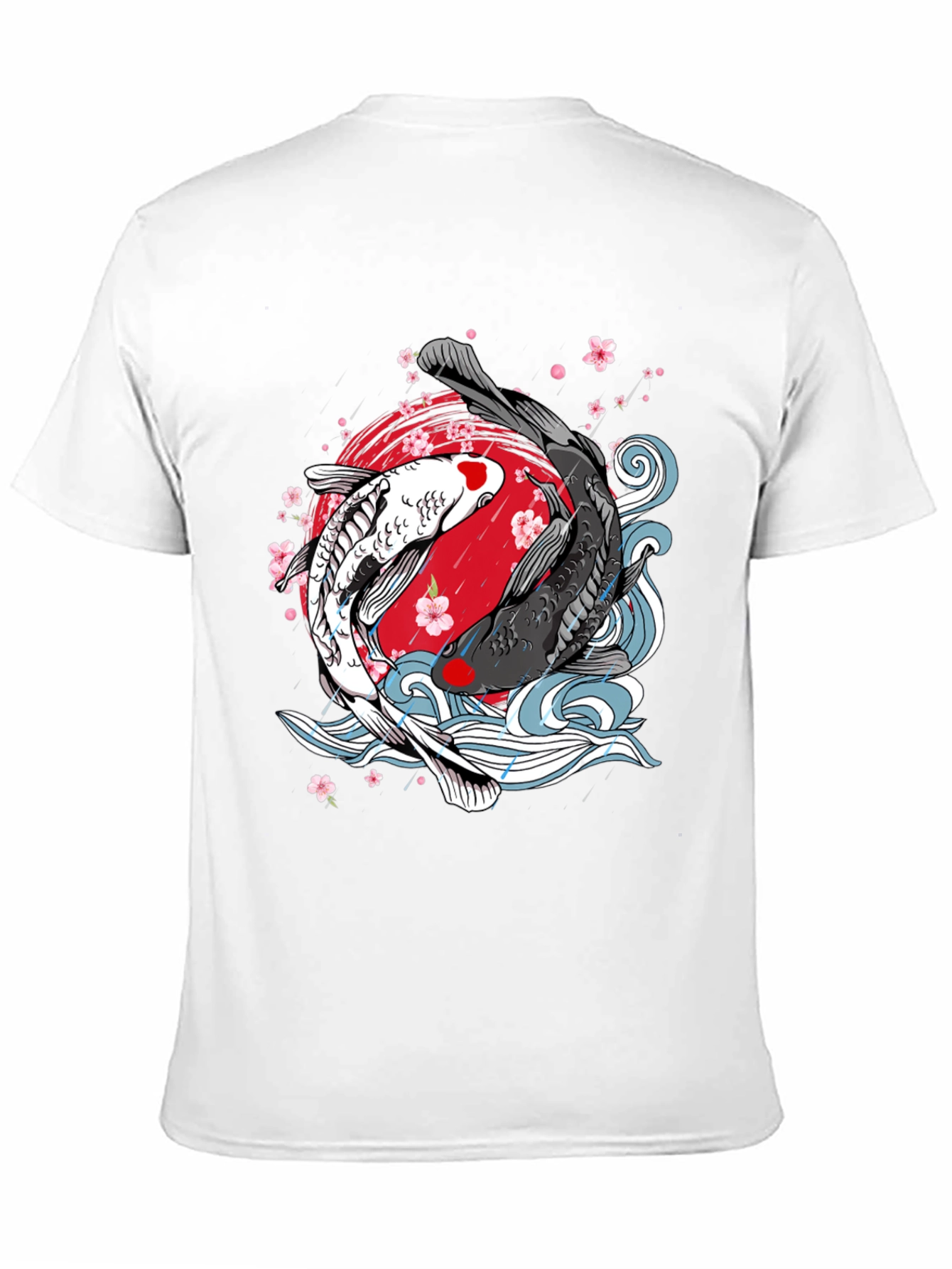 Koi Fish Yin Yang Graphic T-Shirt - Unique Design