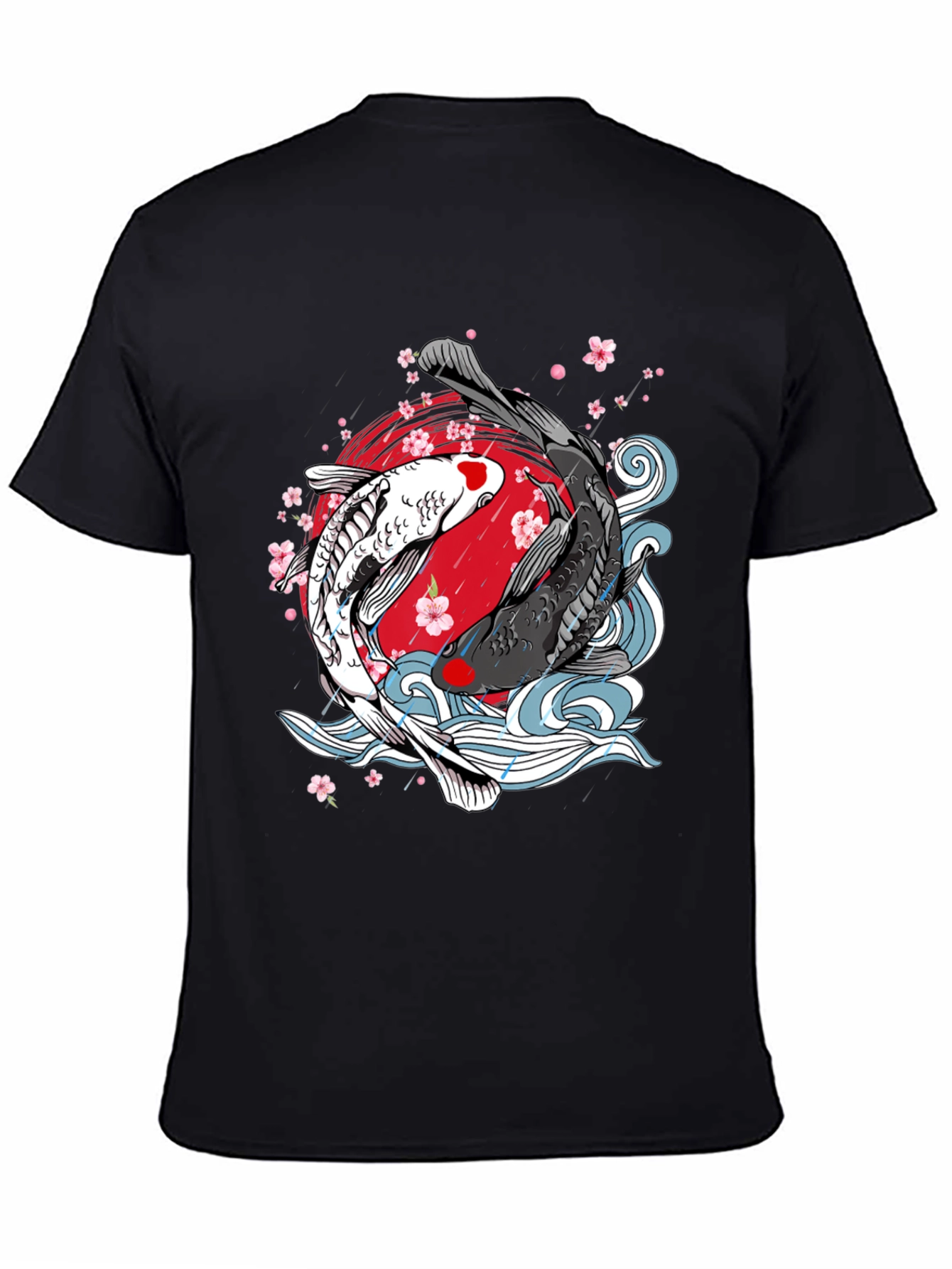 Koi Fish Yin Yang Graphic T-Shirt - Unique Design
