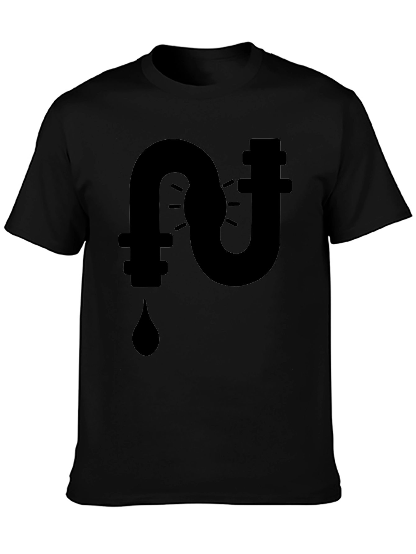 Plumbing Leak Black Graphic Tee