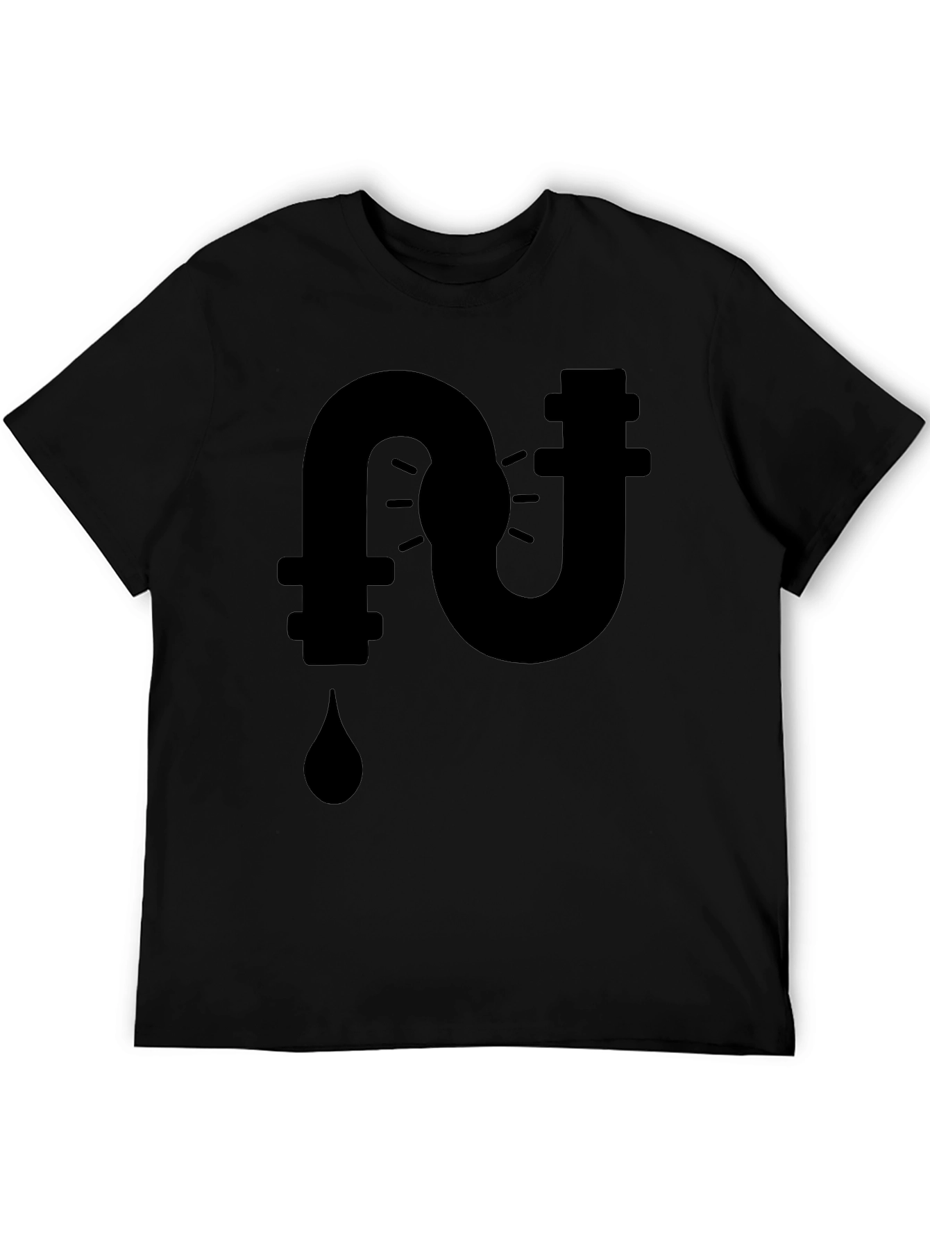 Plumbing Leak Black Graphic Tee