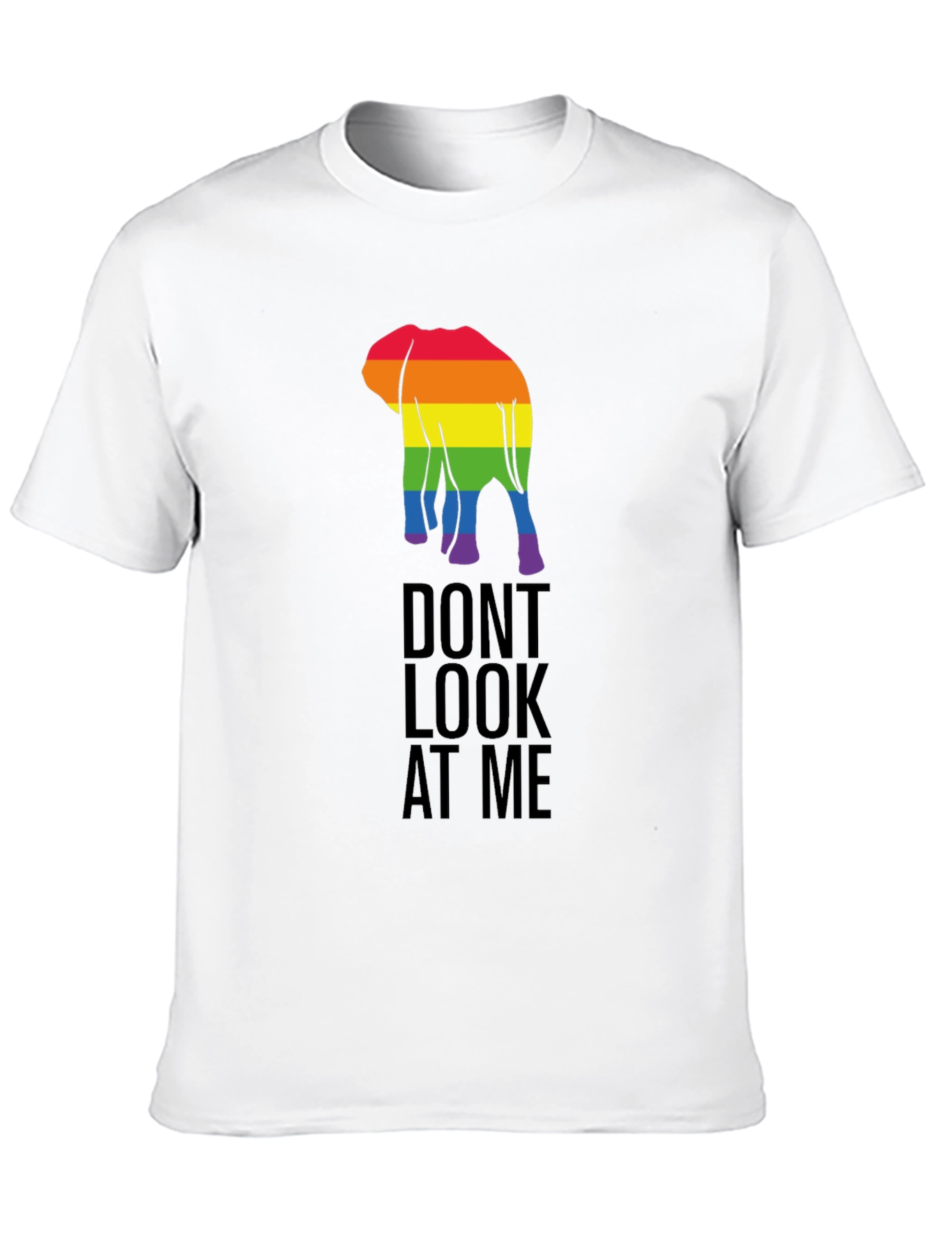 LGBT Elephant Graphic Tee - Dont Look At Me
