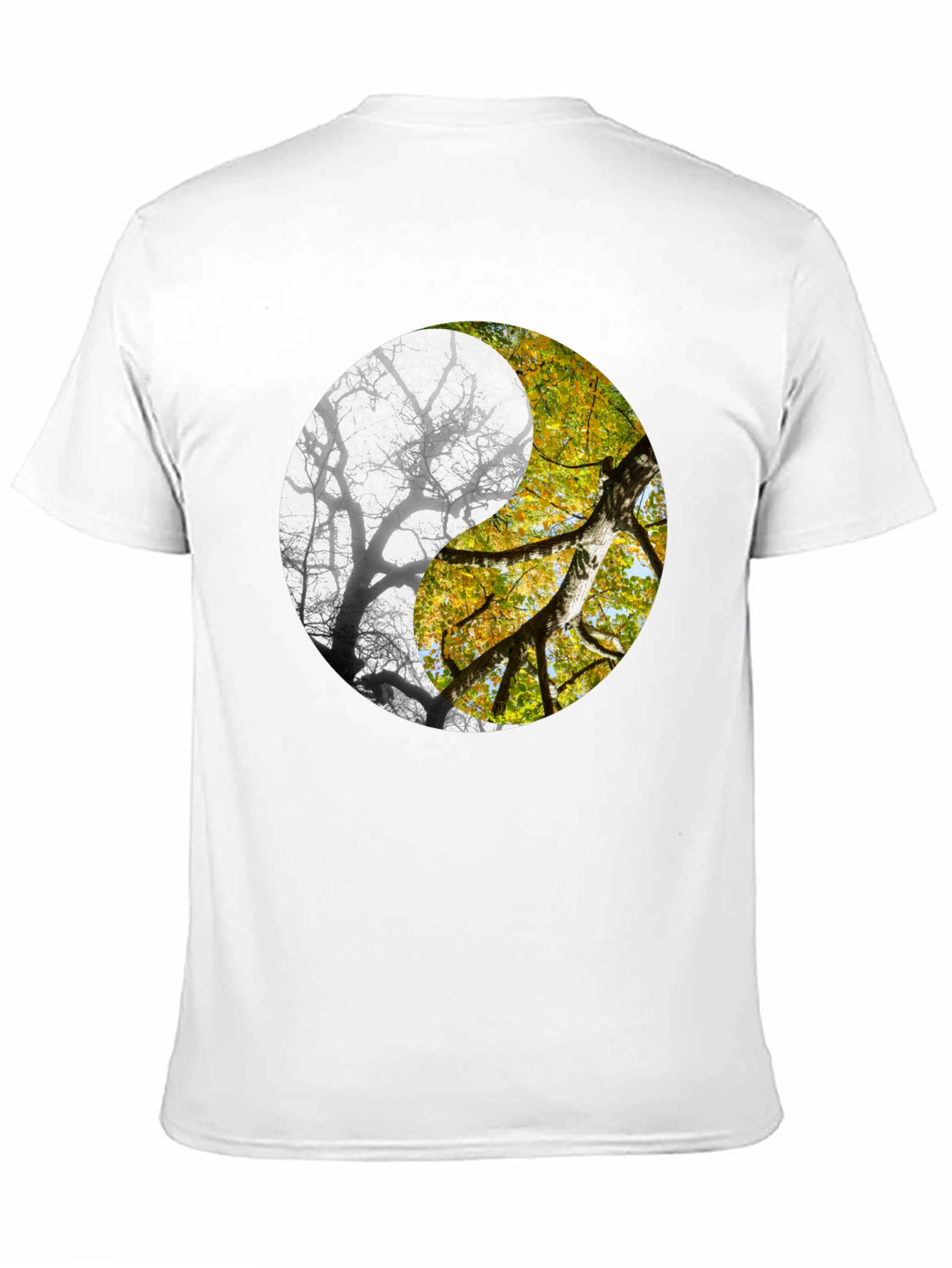 Yin Yang Tree Graphic Tee - Nature Inspired Design