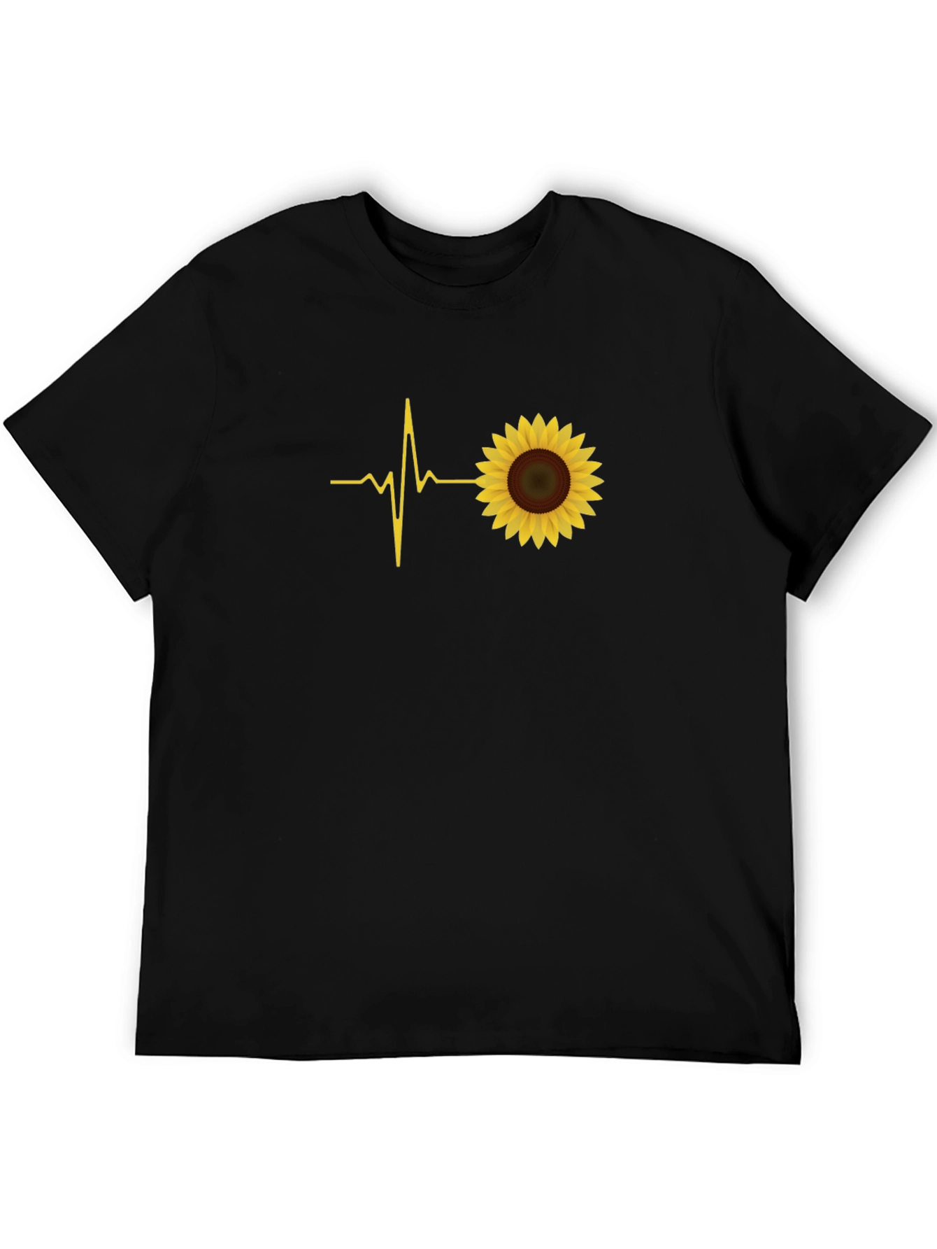 Sunflower Heartbeat Black Graphic Tee