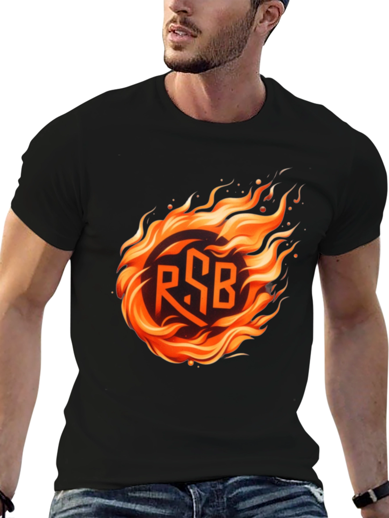 Fiery RSB Graphic Tee - Bold Statement Shirt