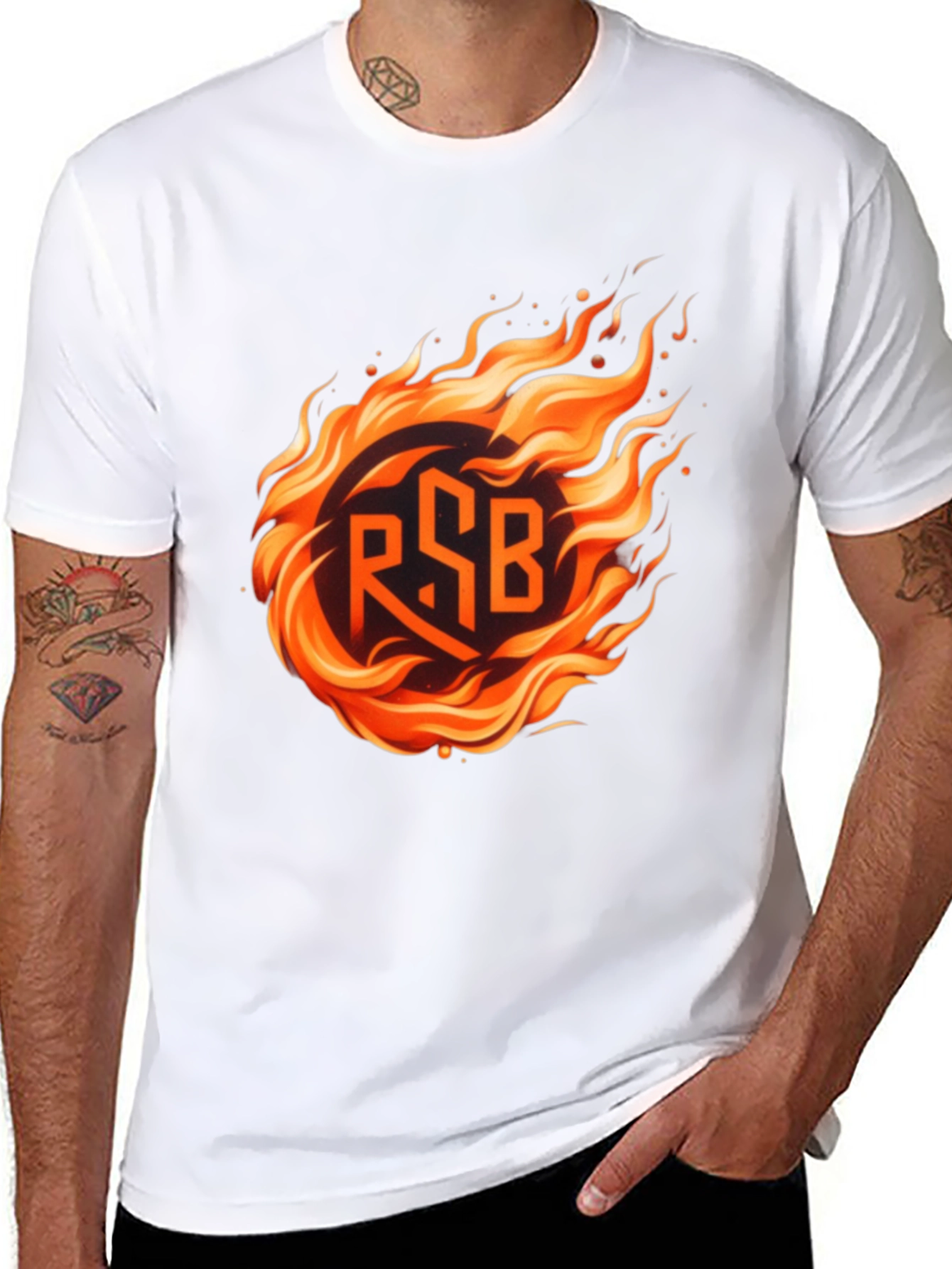 Fiery RSB Graphic Tee - Bold Statement Shirt