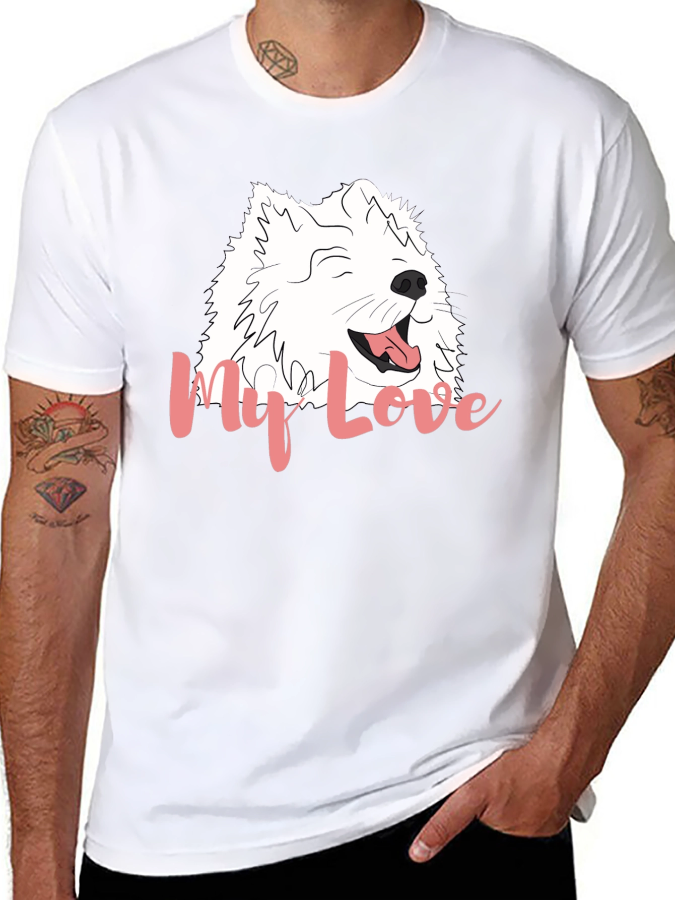 My Love Dog Graphic Black T-Shirt
