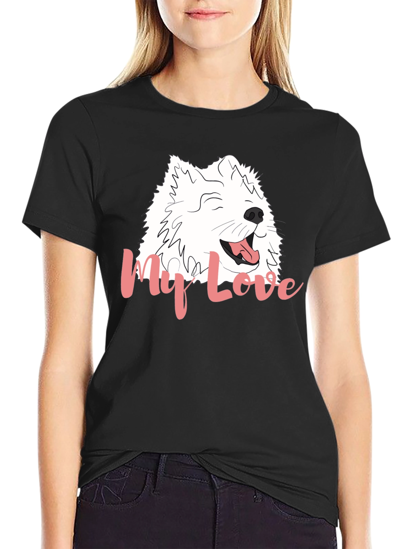 My Love Dog Graphic Black T-Shirt