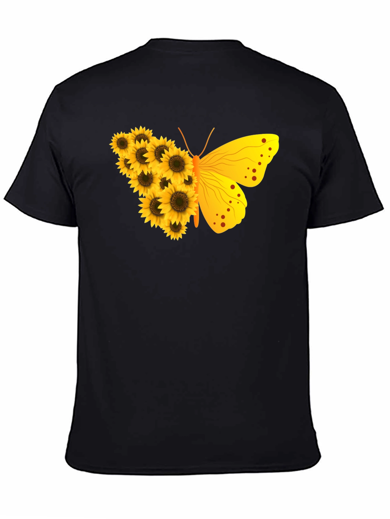 Sunflower Butterfly Graphic T-Shirt