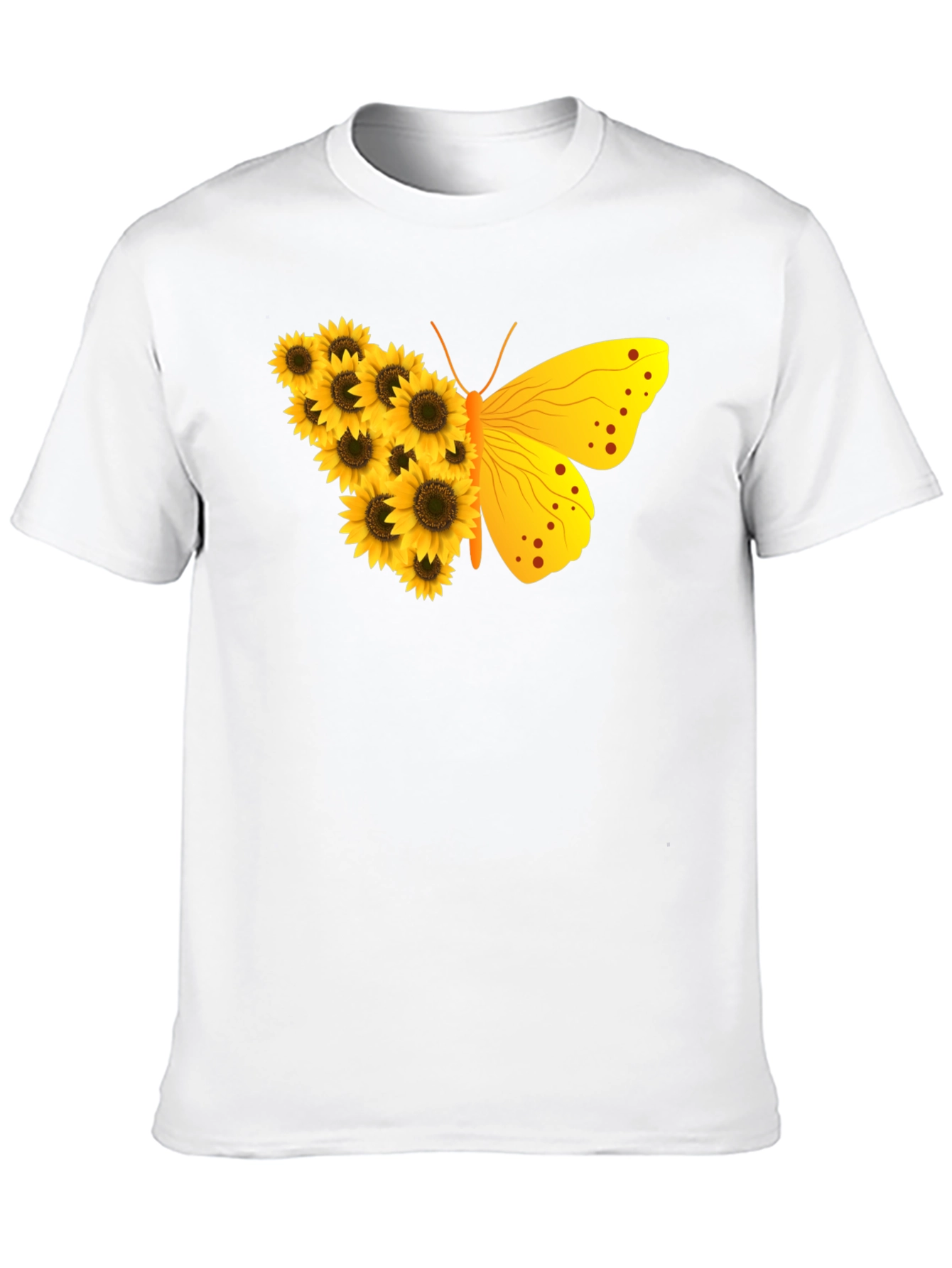 Sunflower Butterfly Graphic T-Shirt