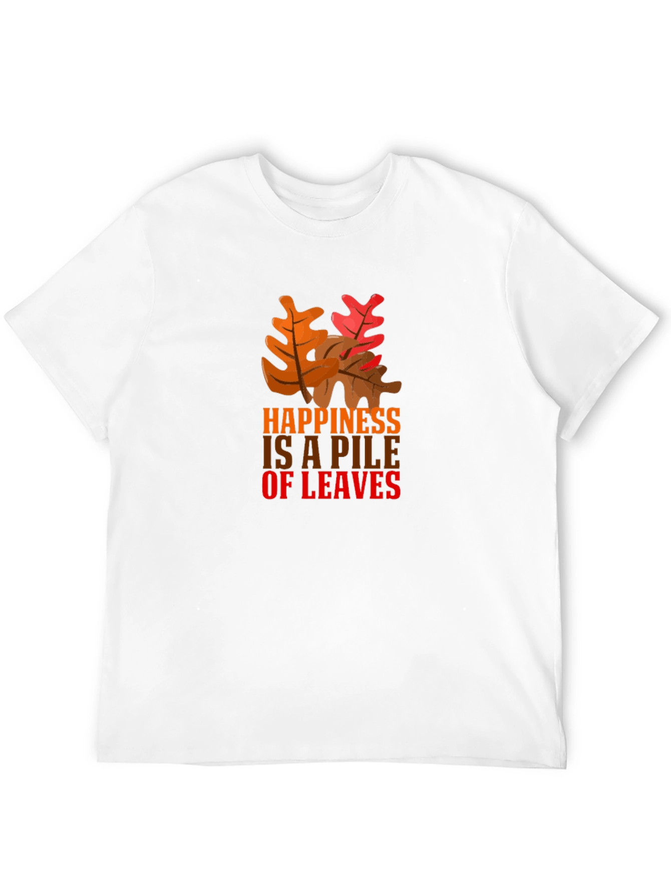 Autumn Leaves Happiness Graphic Tee - Black