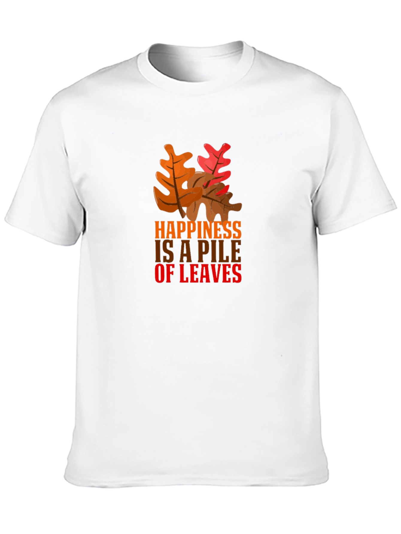 Autumn Leaves Happiness Graphic Tee - Black
