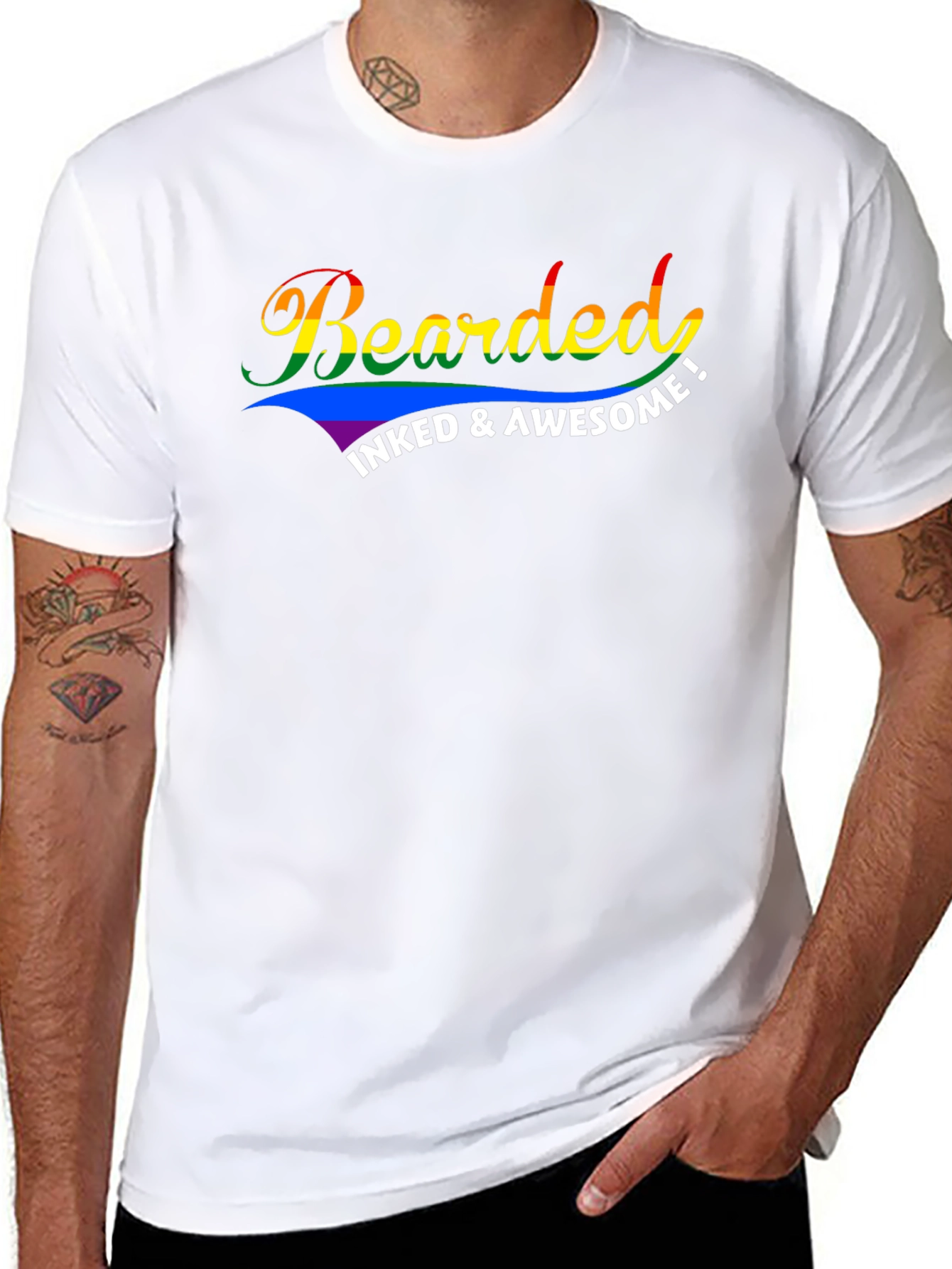 Bearded Inked & Awesome T-Shirt
