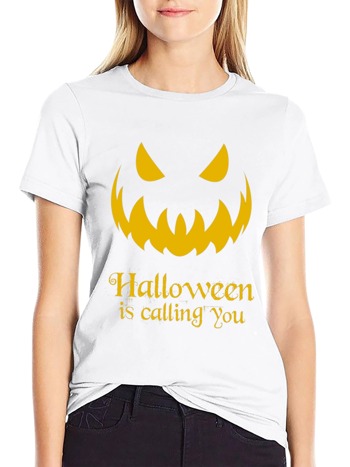 Halloween Calling T-Shirt - Spooky Jack O Lantern Tee