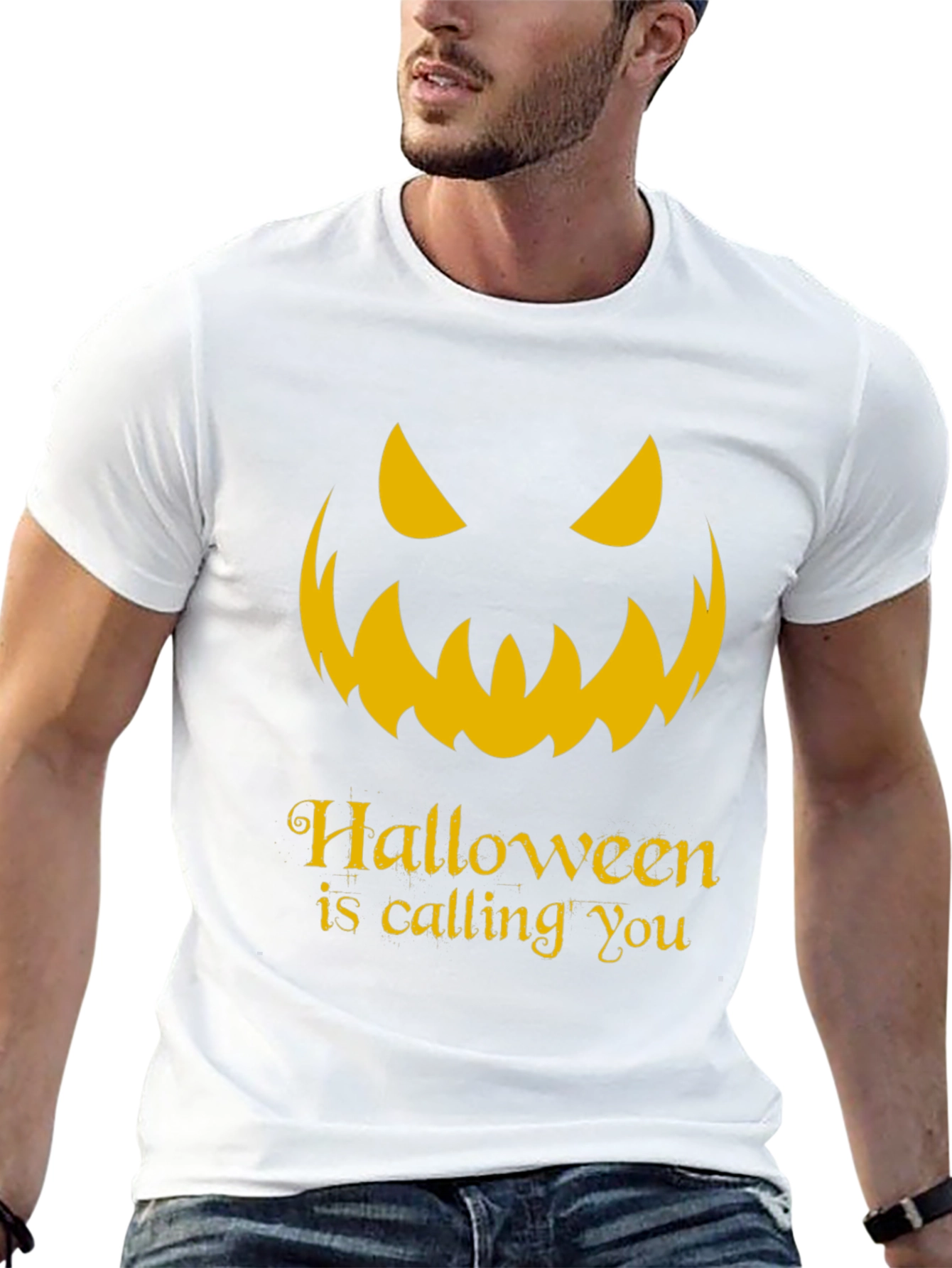 Halloween Calling T-Shirt - Spooky Jack O Lantern Tee