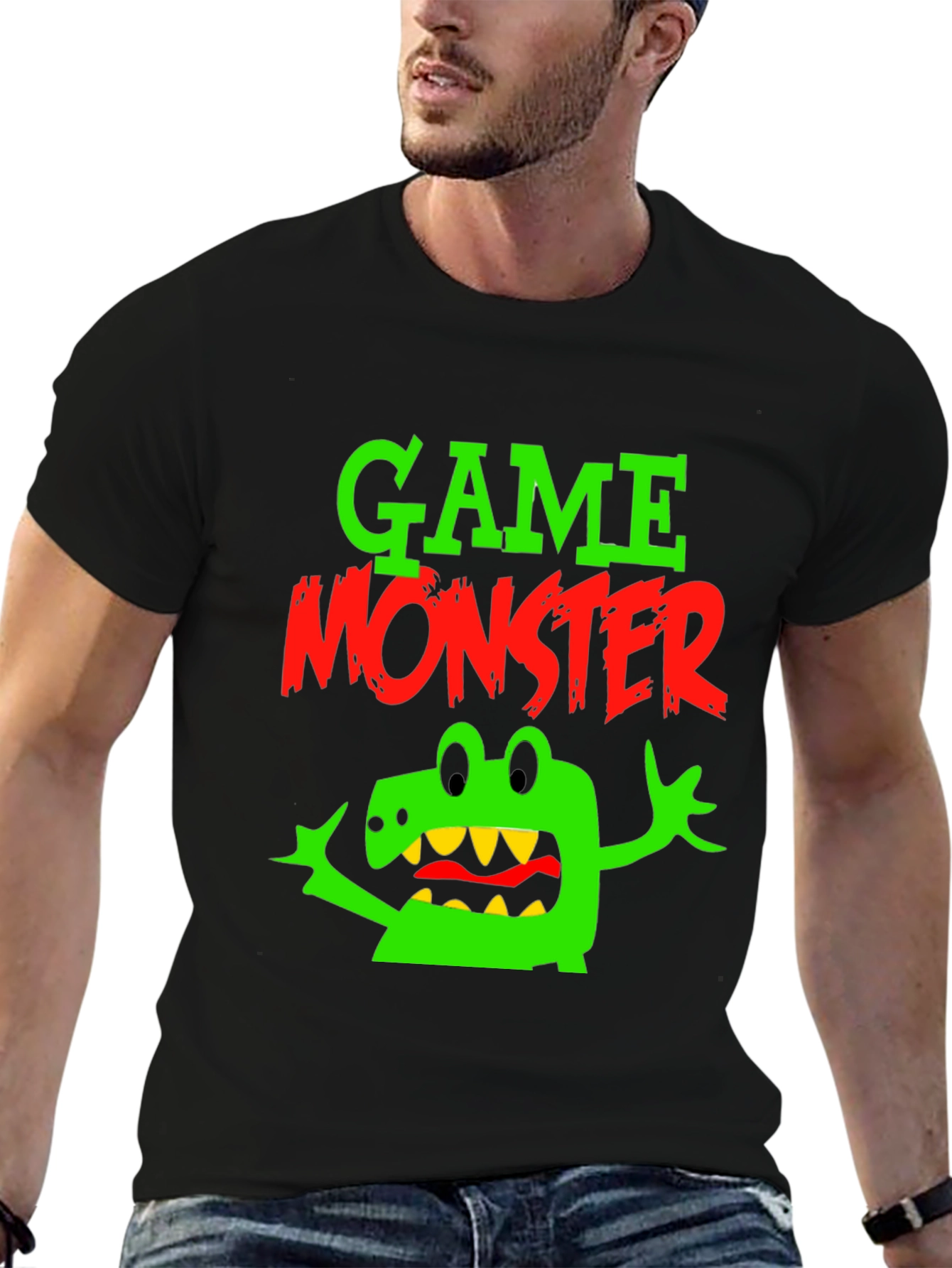 Game Monster Black Graphic Tee