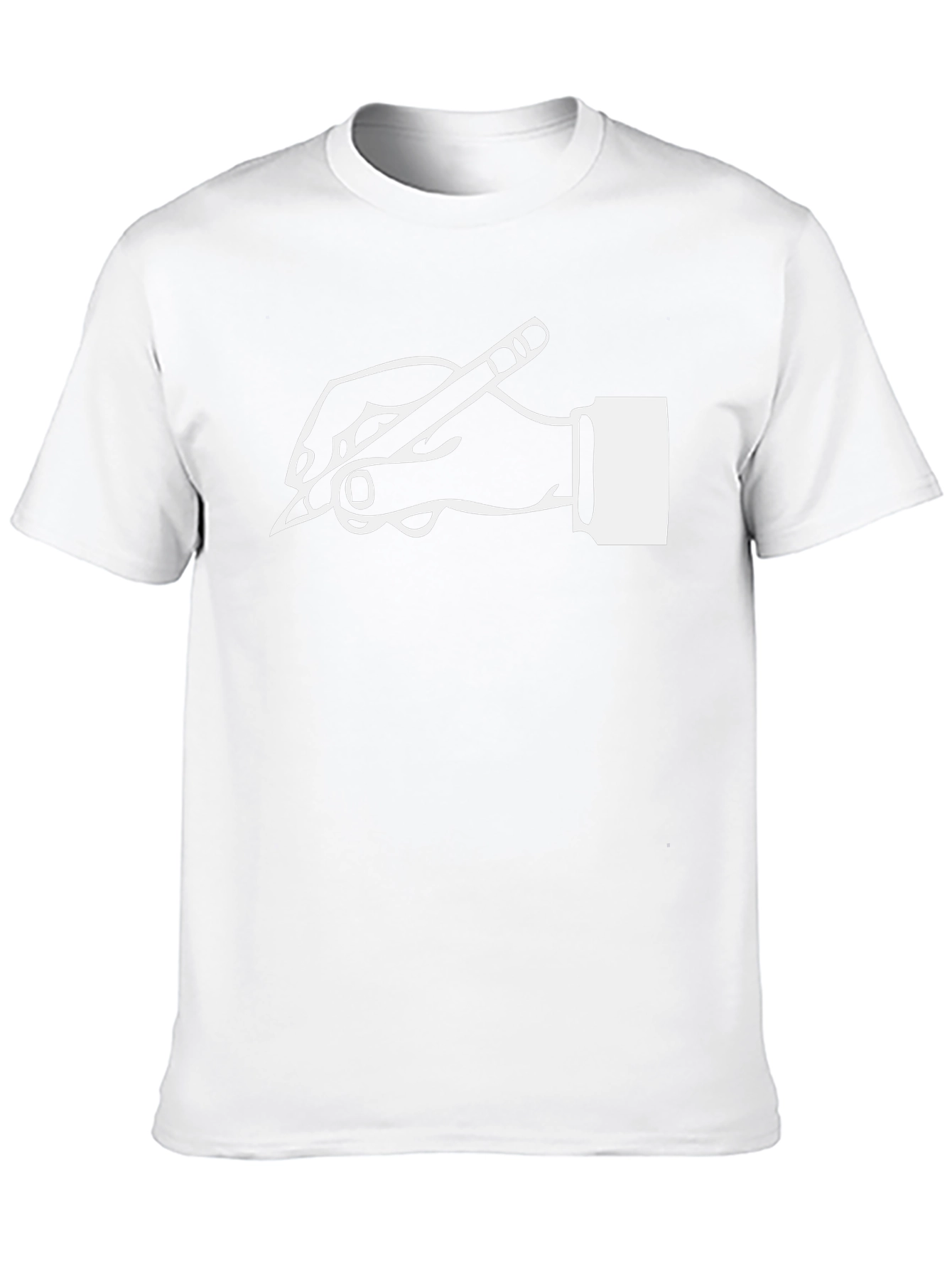 Creative Writer Graphic Tee - Hand Holding Pencil Design