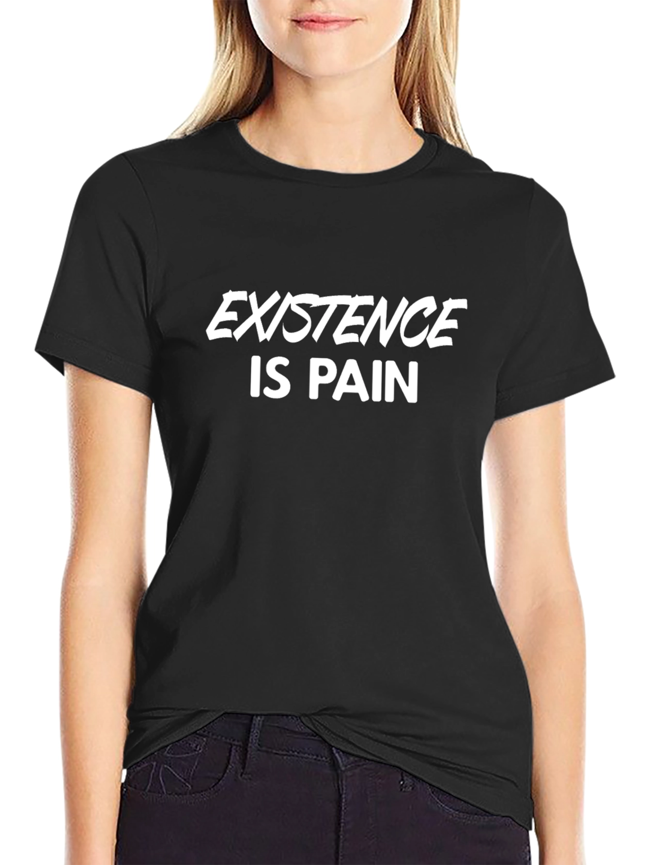 Existence is Pain T-Shirt - Black Cotton Tee