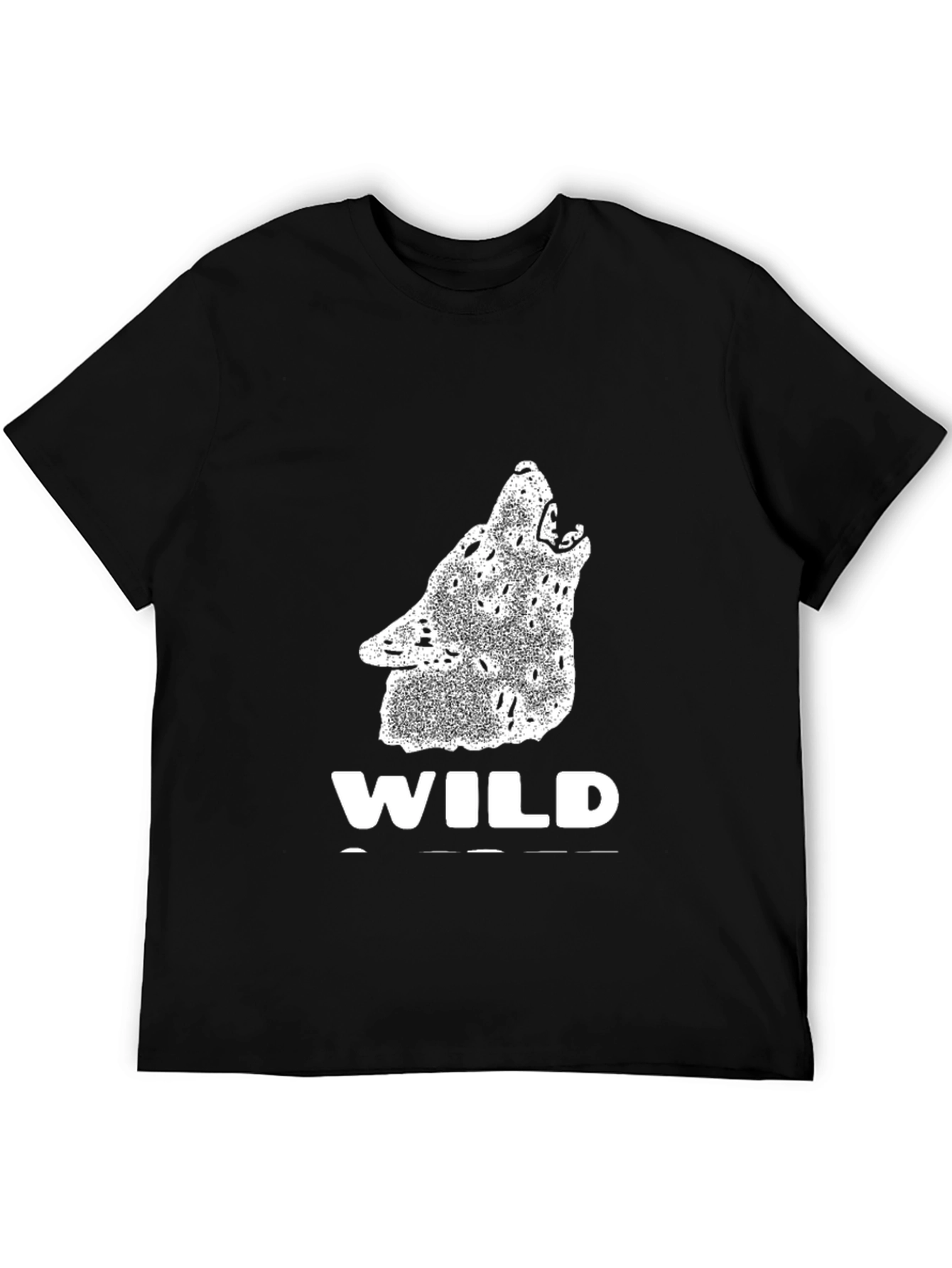 Wild Wolf Graphic T-Shirt - Black