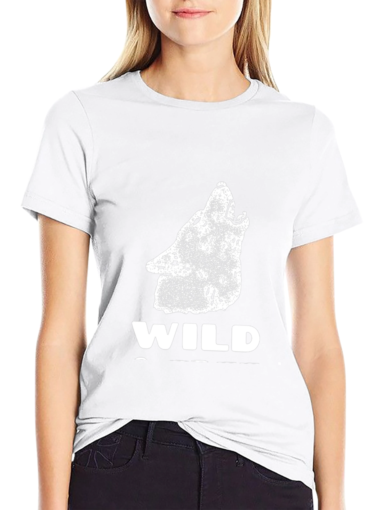 Wild Wolf Graphic T-Shirt - Black
