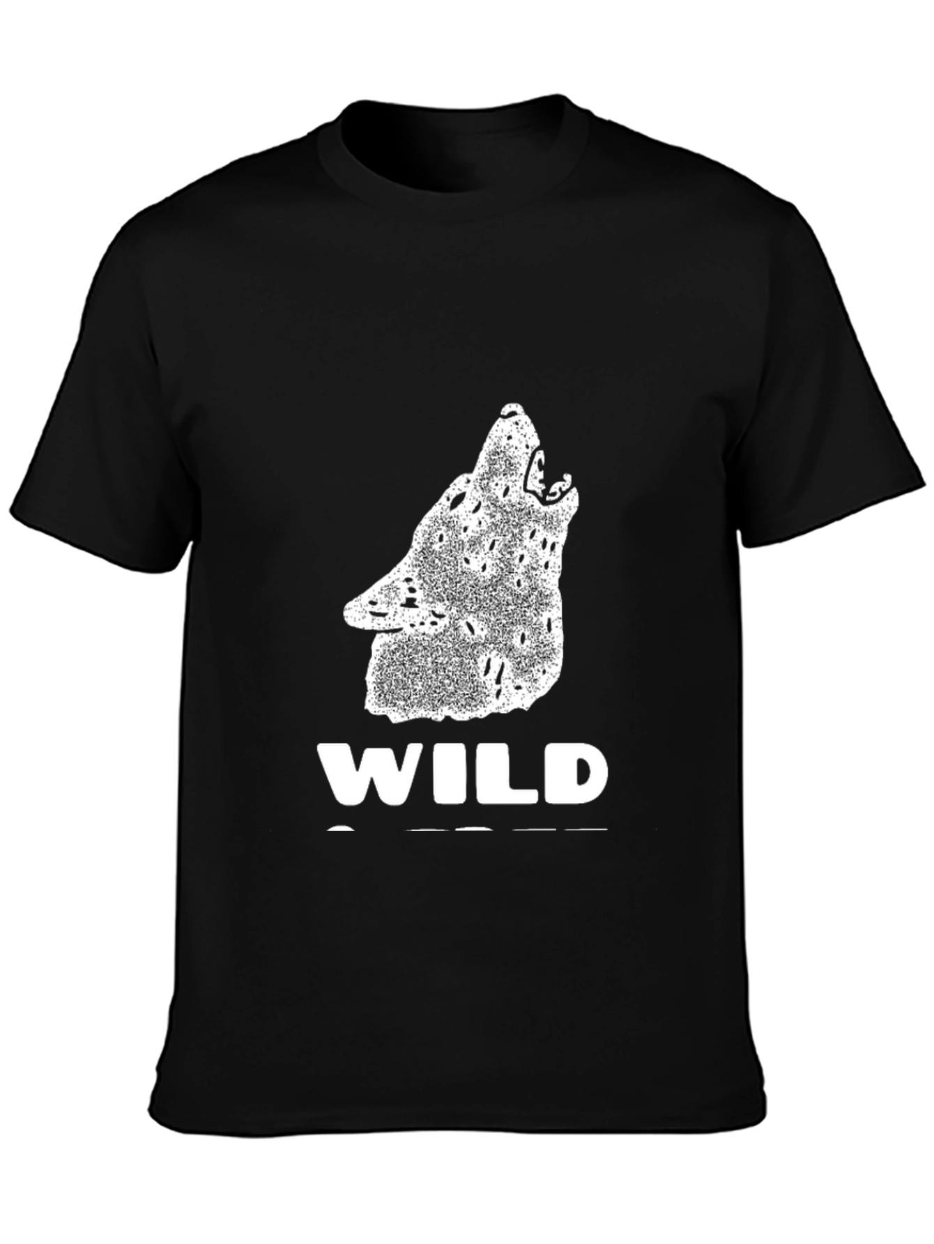 Wild Wolf Graphic T-Shirt - Black