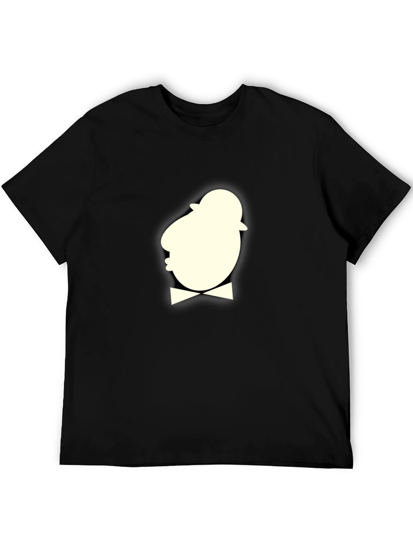 Dapper Cartoon Gentleman T-Shirt - Black