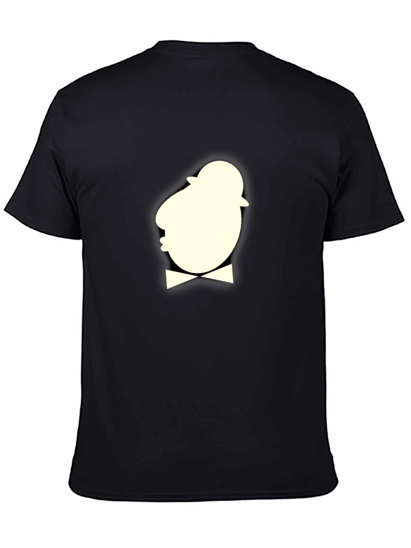 Dapper Cartoon Gentleman T-Shirt - Black