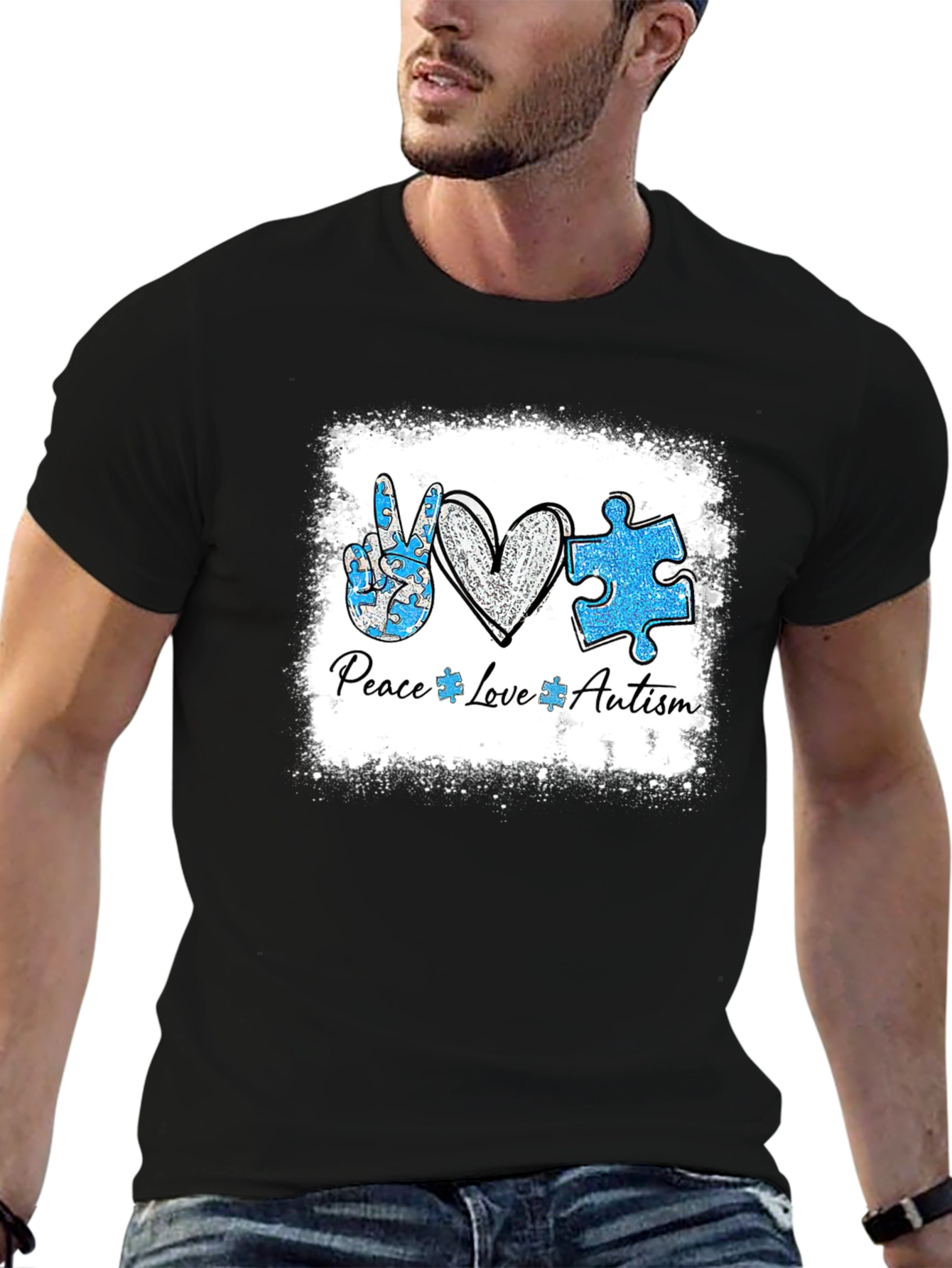 Autism Awareness Peace Love T-Shirt