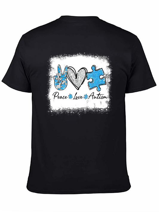 Autism Awareness Peace Love T-Shirt