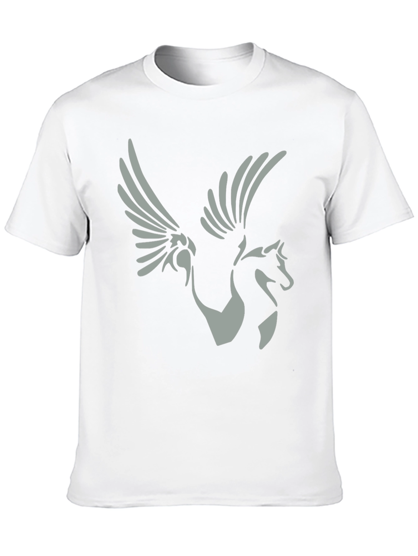 Pegasus Graphic Tee - Black Cotton Shirt