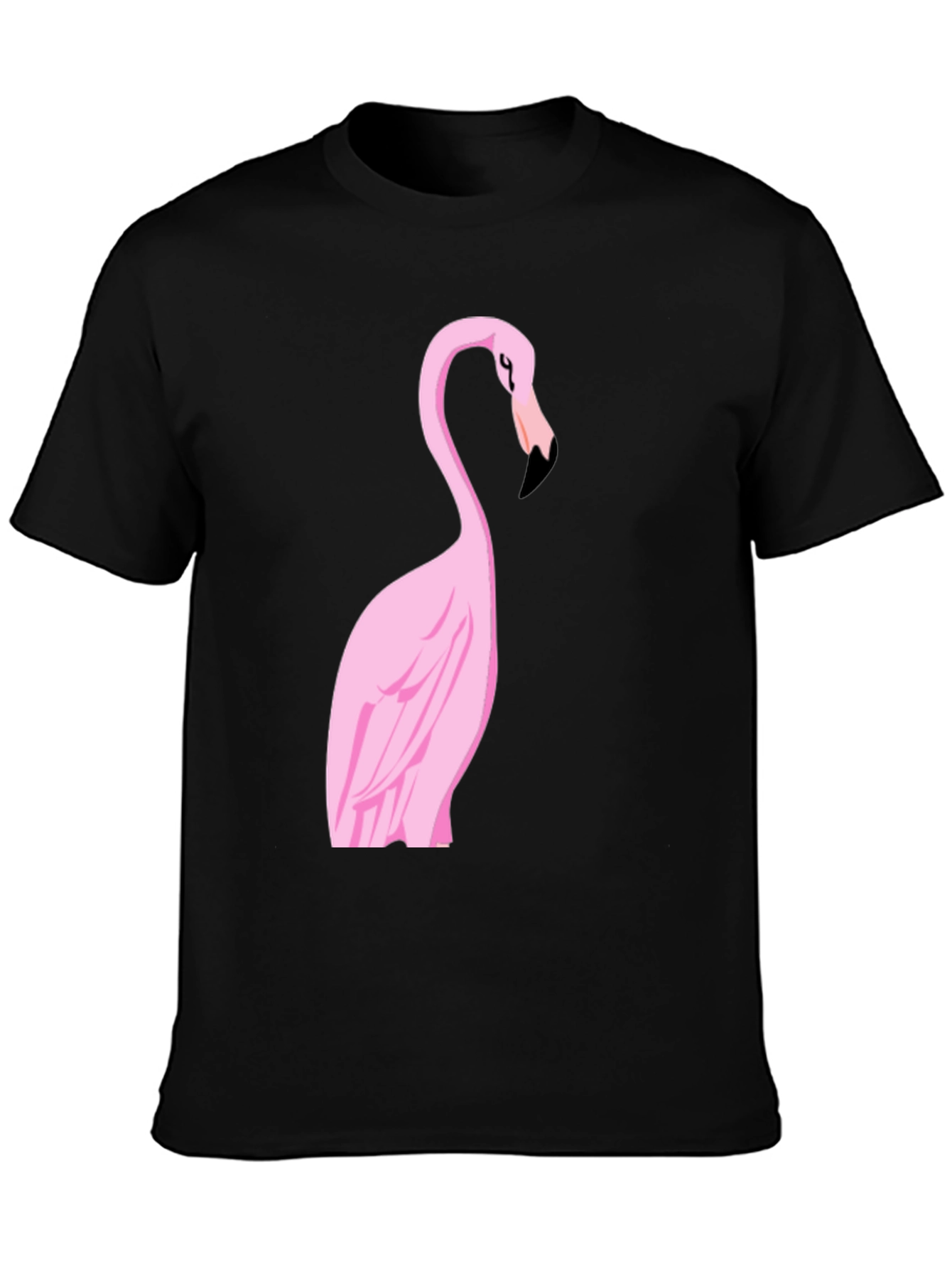 Flamingo Graphic Tee - Stylish Black Cotton Shirt