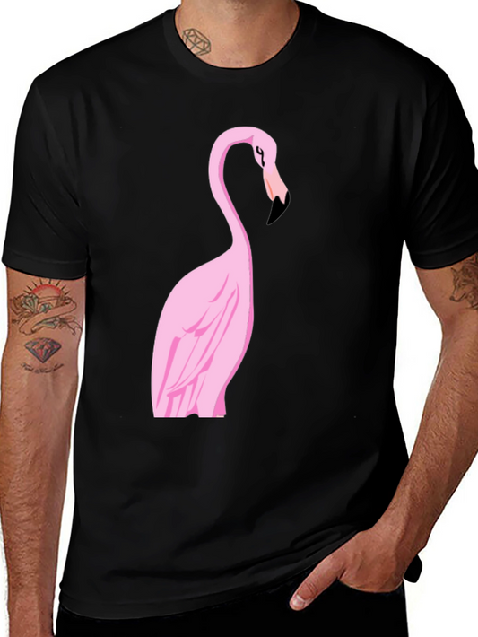 Flamingo Graphic Tee - Stylish Black Cotton Shirt