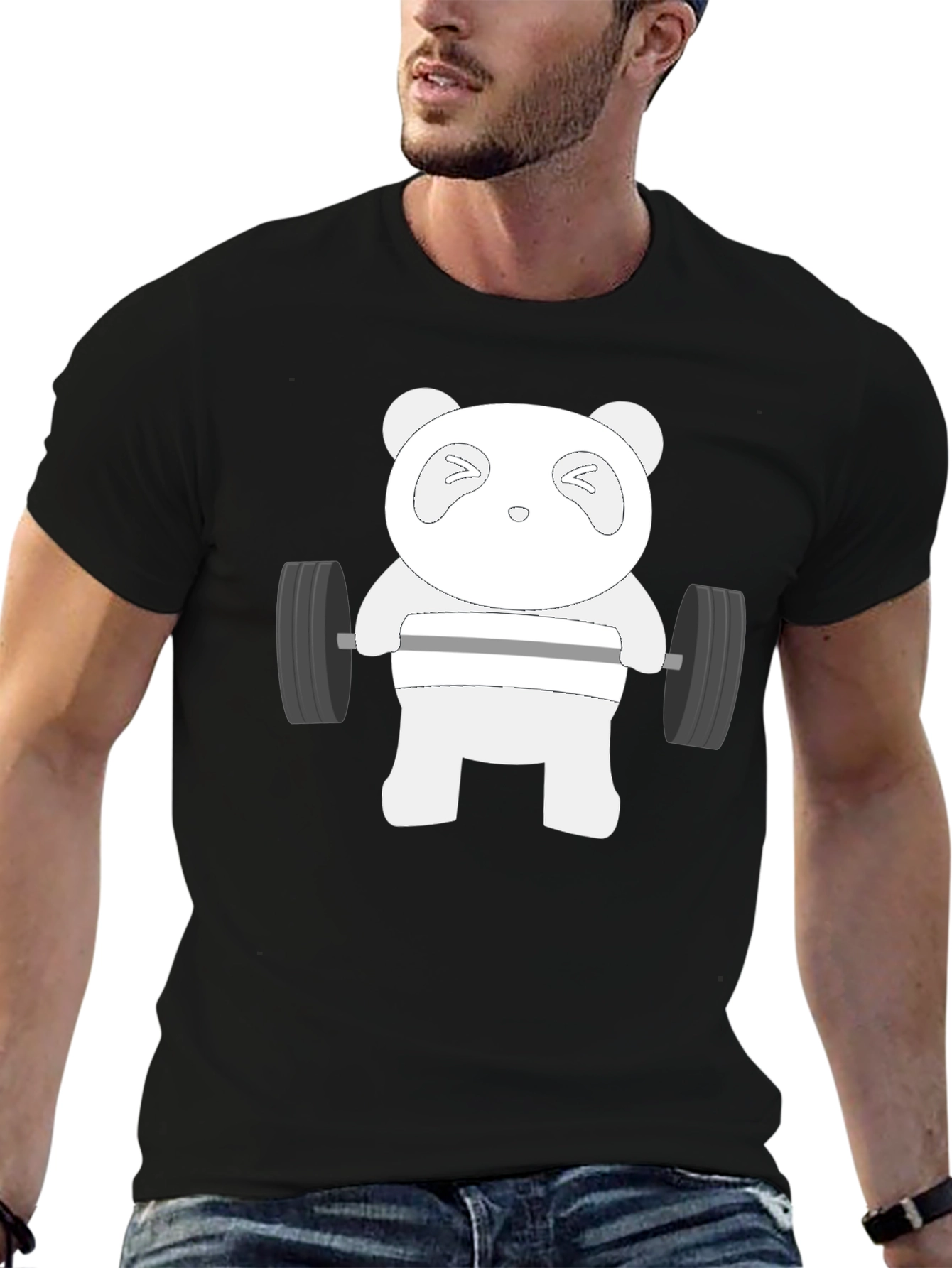 Weightlifting Panda T-Shirt - Black