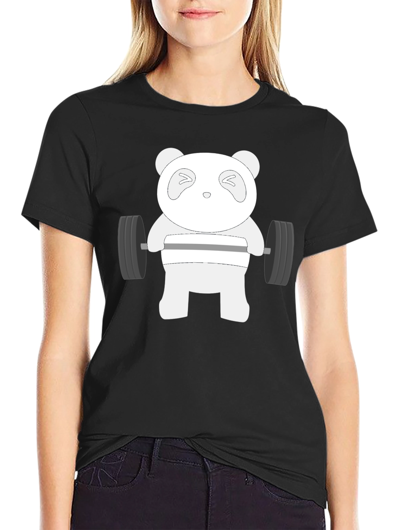 Weightlifting Panda T-Shirt - Black