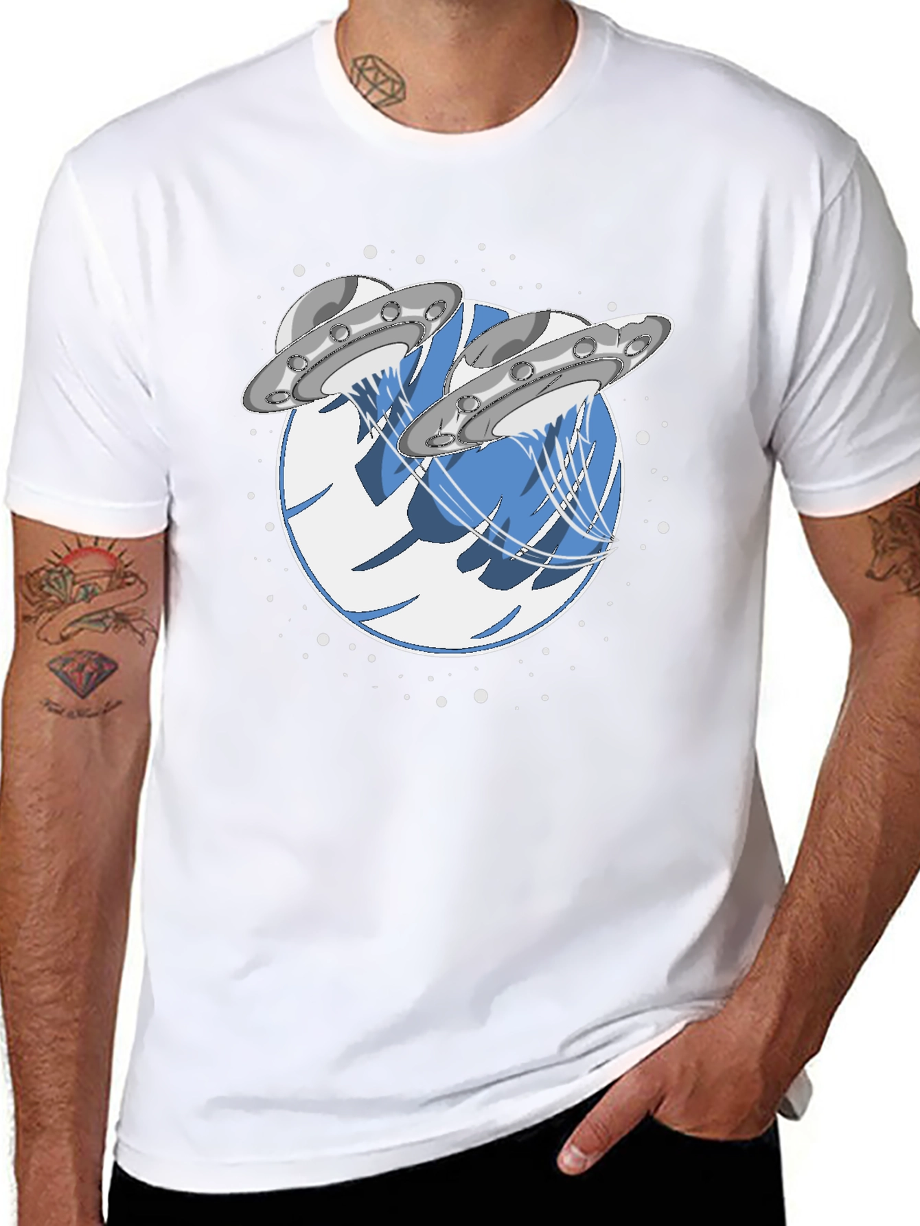 UFO Abduction Graphic T-Shirt