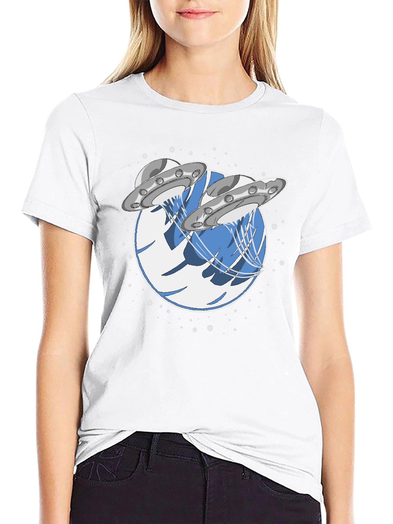 UFO Abduction Graphic T-Shirt