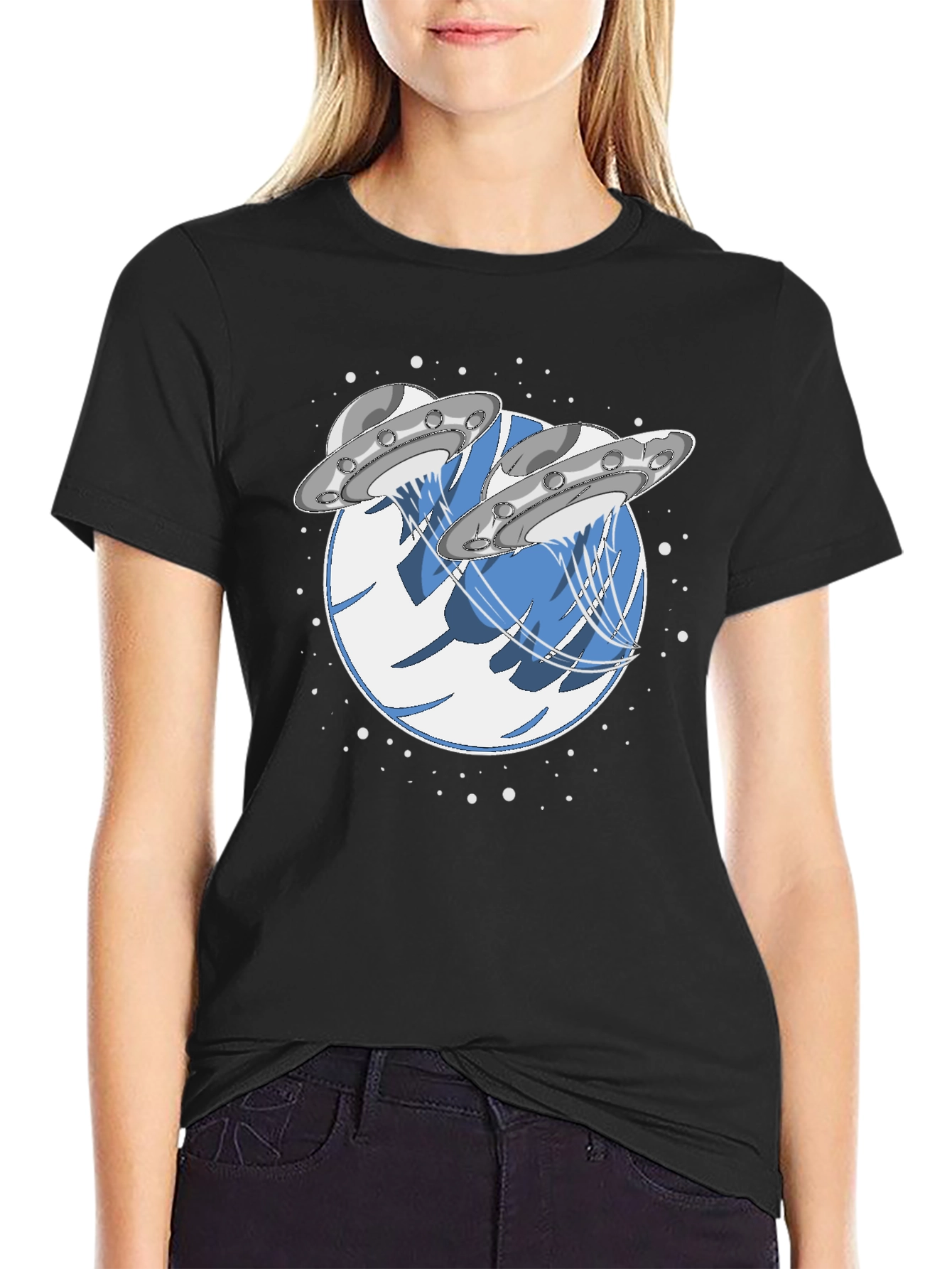 UFO Abduction Graphic T-Shirt