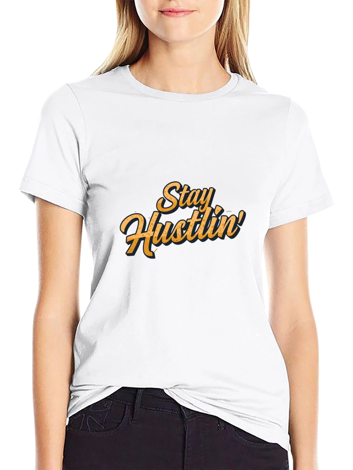 Stay Hustlin Black Graphic Tee