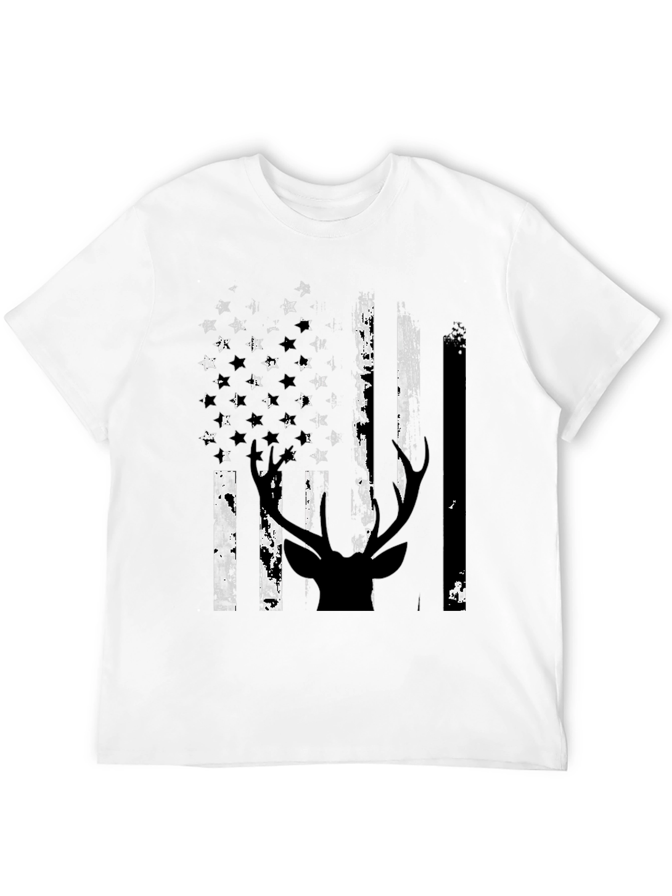American Flag Deer Silhouette Graphic Tee