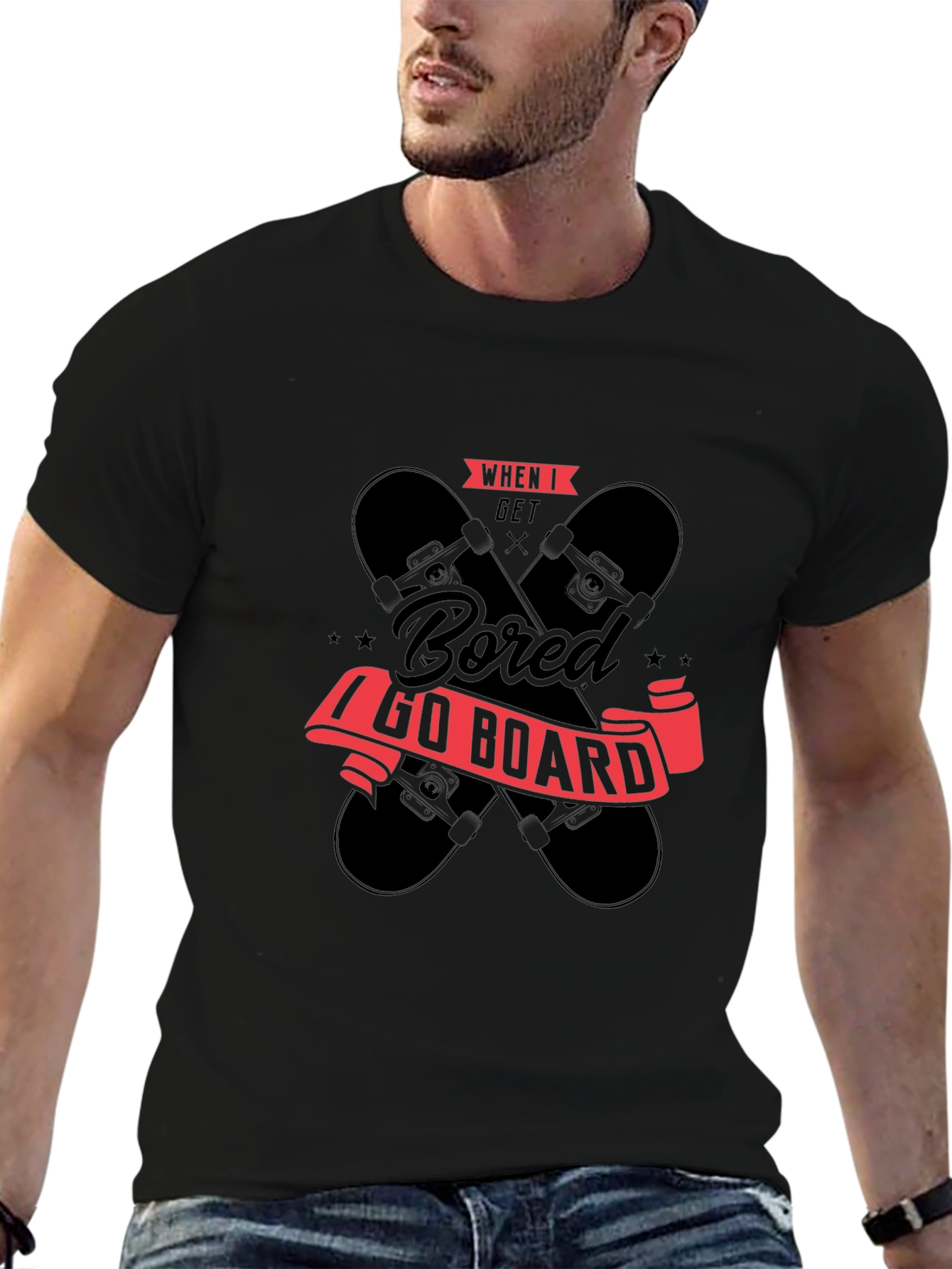 When I Get Bored I Go Board T-Shirt