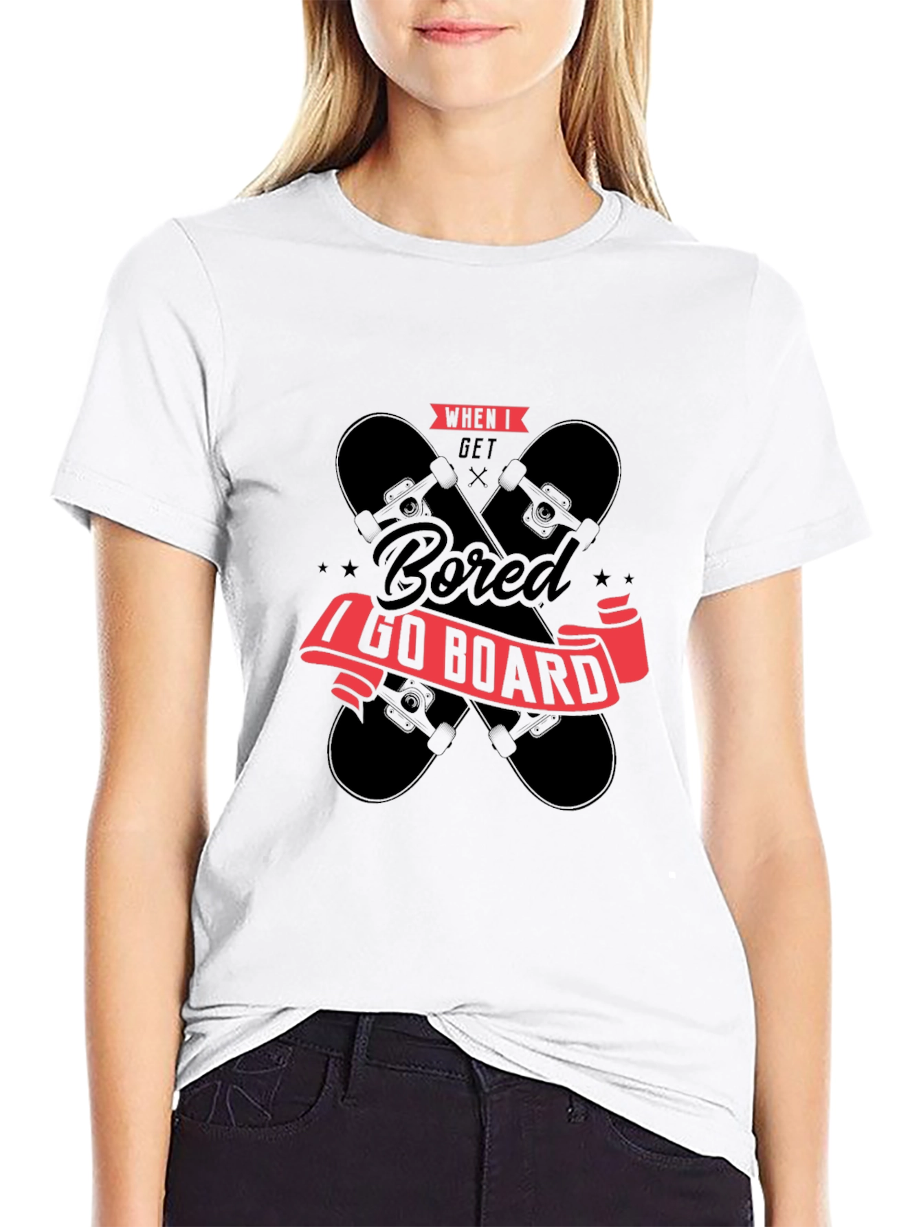 When I Get Bored I Go Board T-Shirt