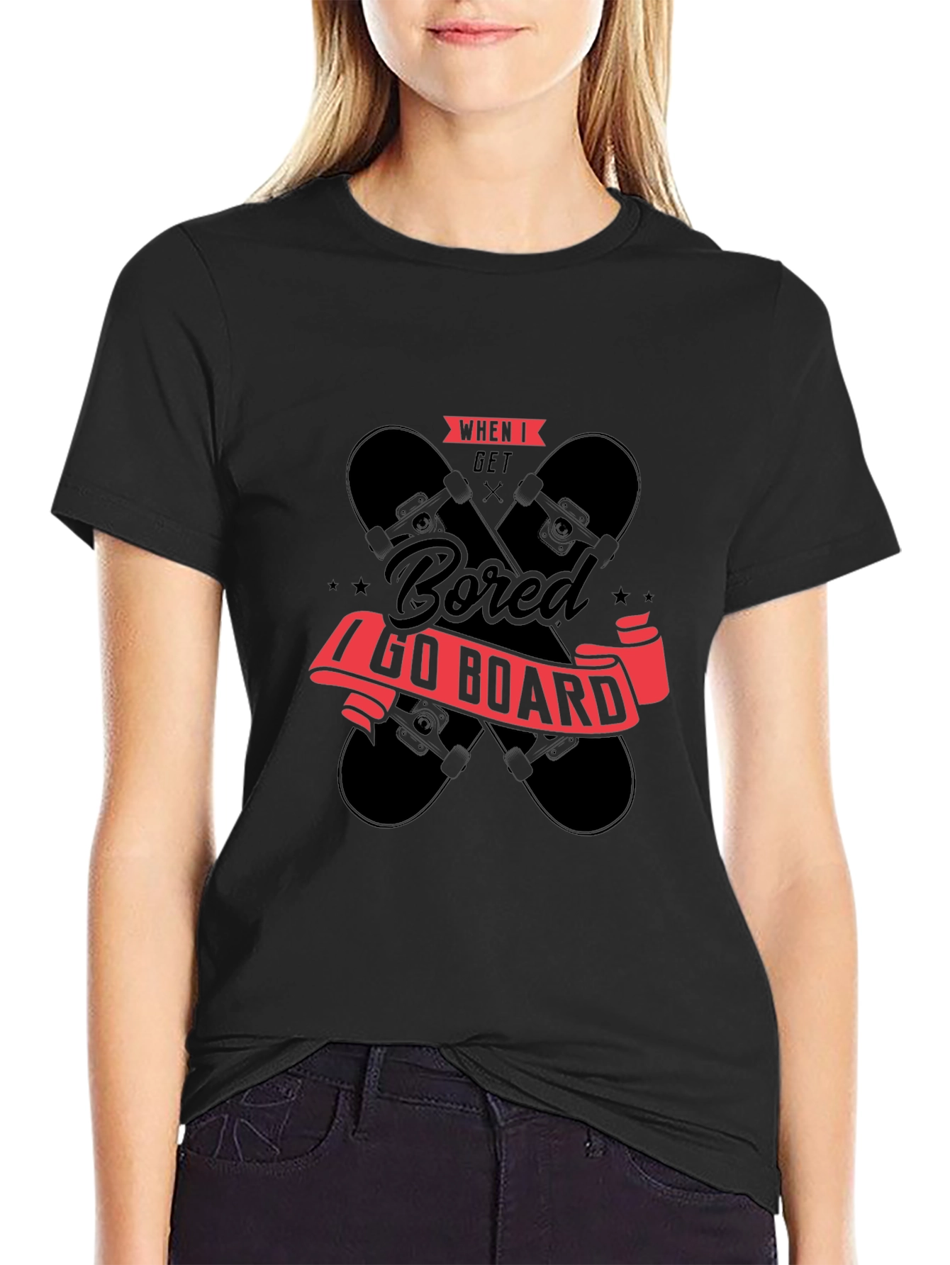 When I Get Bored I Go Board T-Shirt