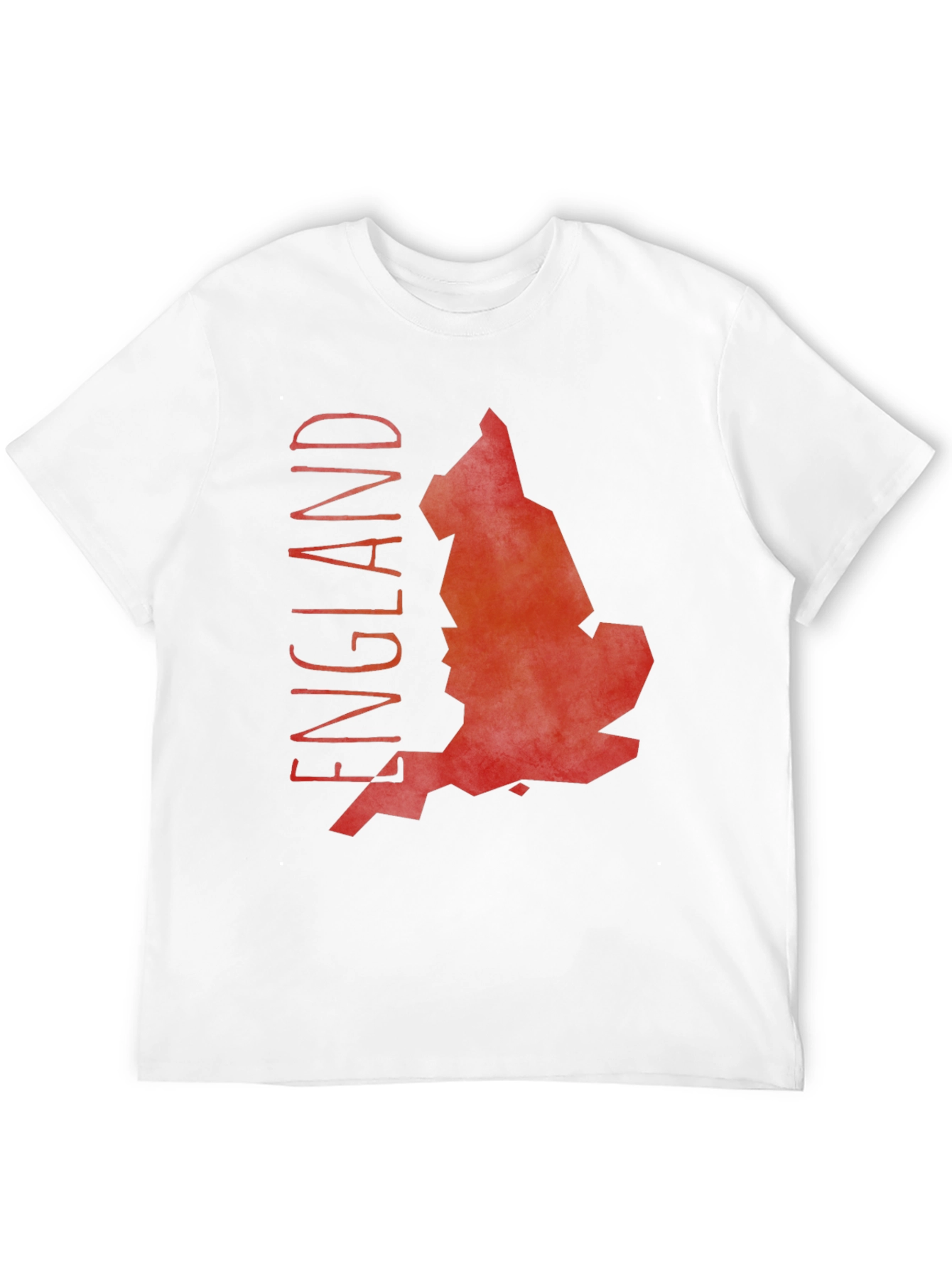 England Map Graphic Tee - Black Cotton T-Shirt