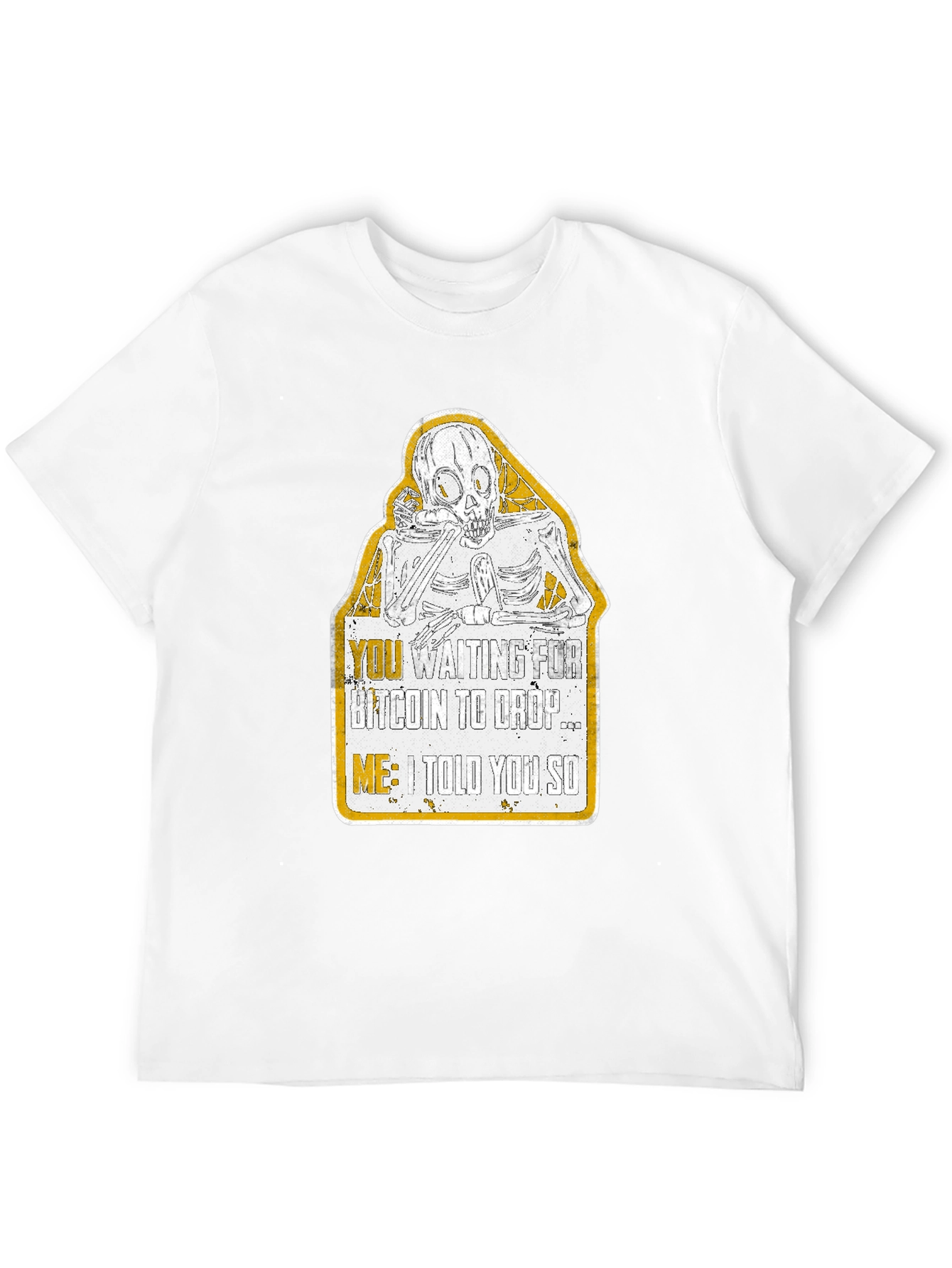 Bitcoin Drop Skeleton Graphic T-Shirt