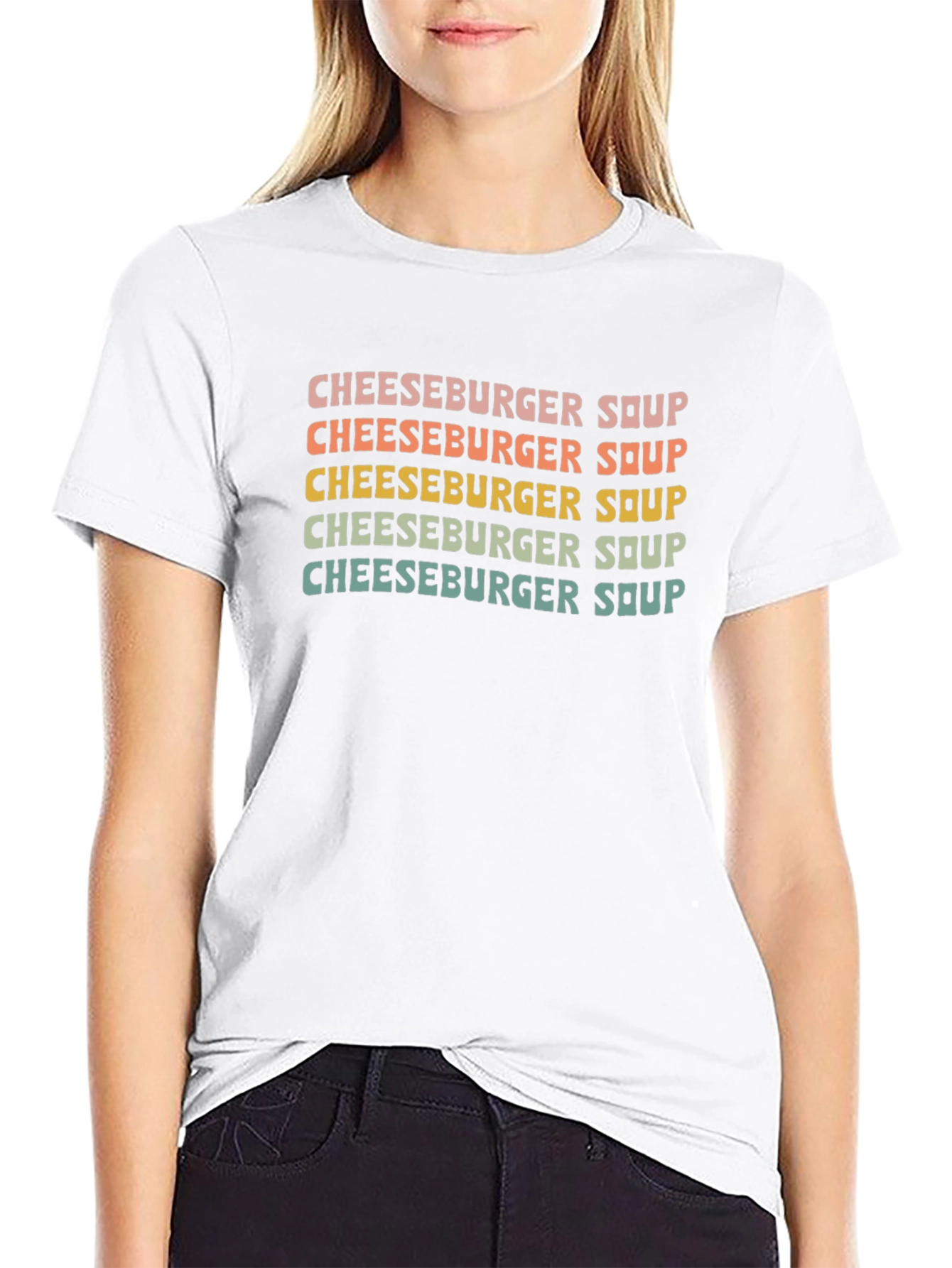 Cheeseburger Soup Retro T-Shirt