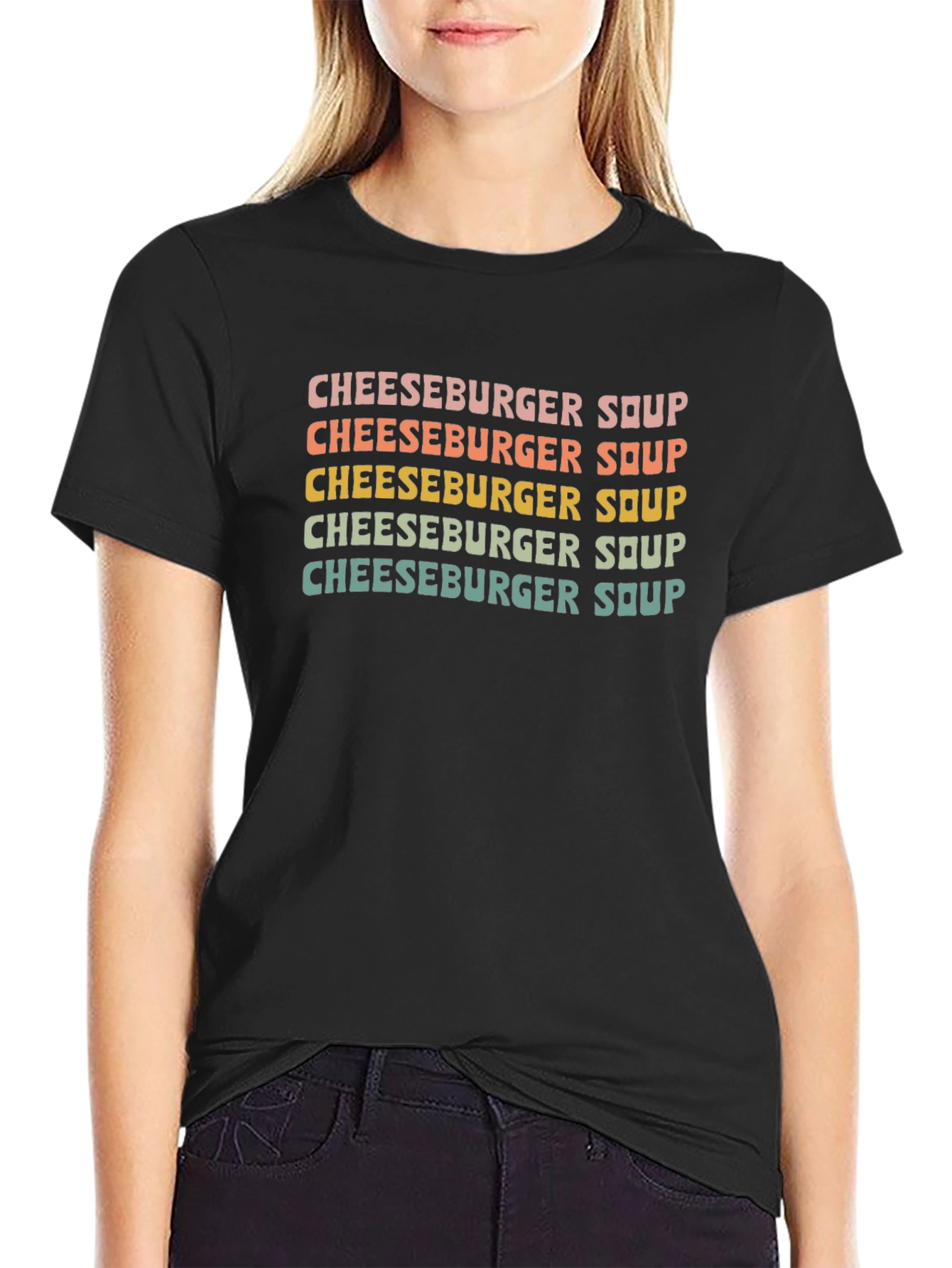 Cheeseburger Soup Retro T-Shirt